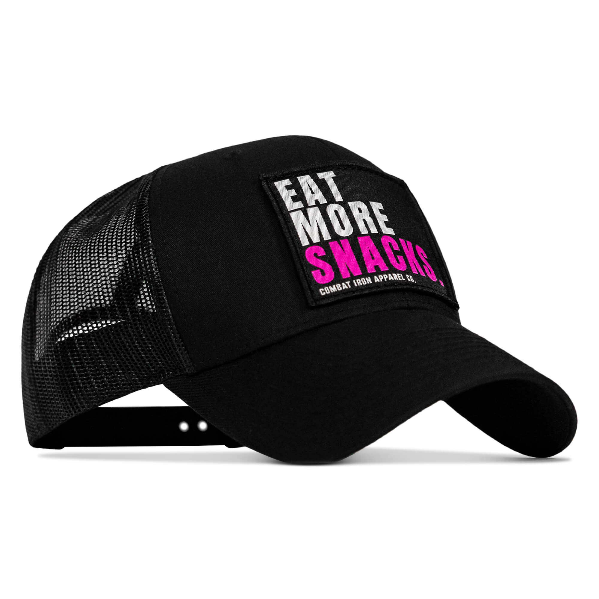 Eat More Snacks Patch Snapback Hat - Combat Iron Apparel Co.