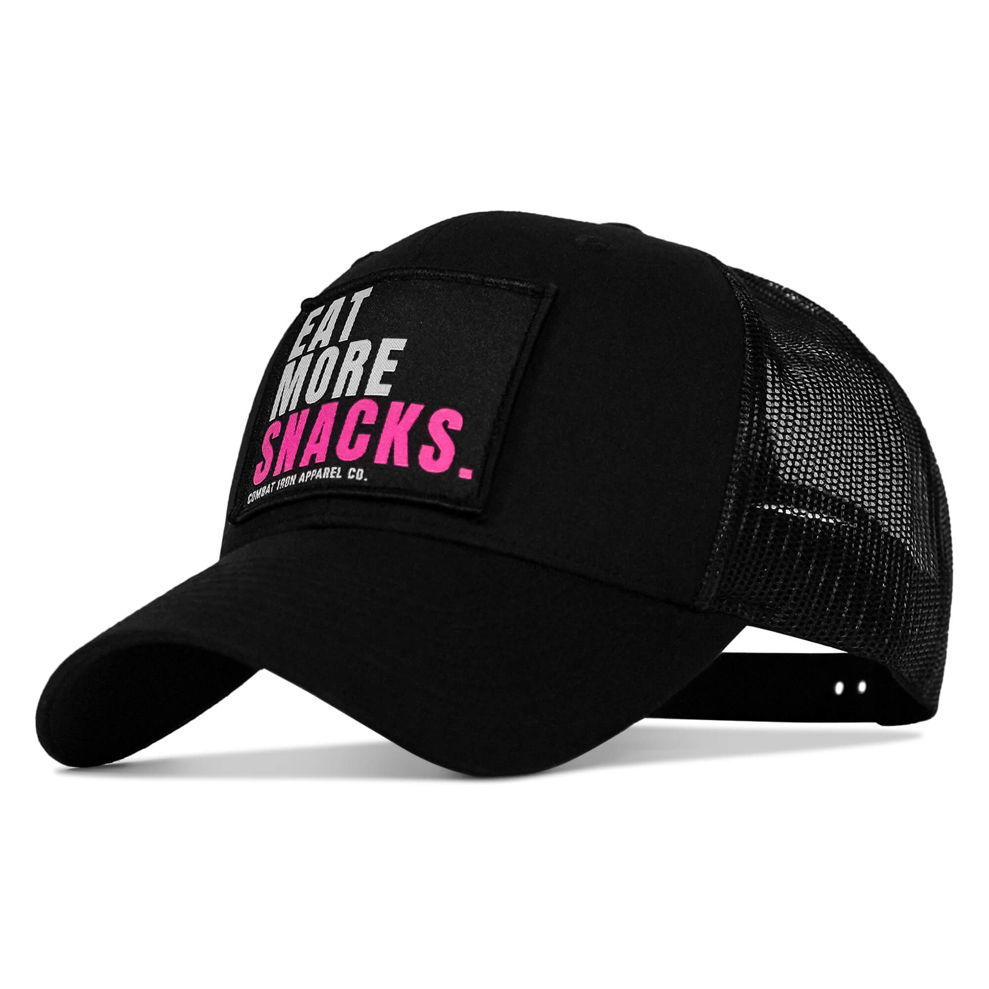 Eat More Snacks Patch Snapback Hat - Combat Iron Apparel Co.