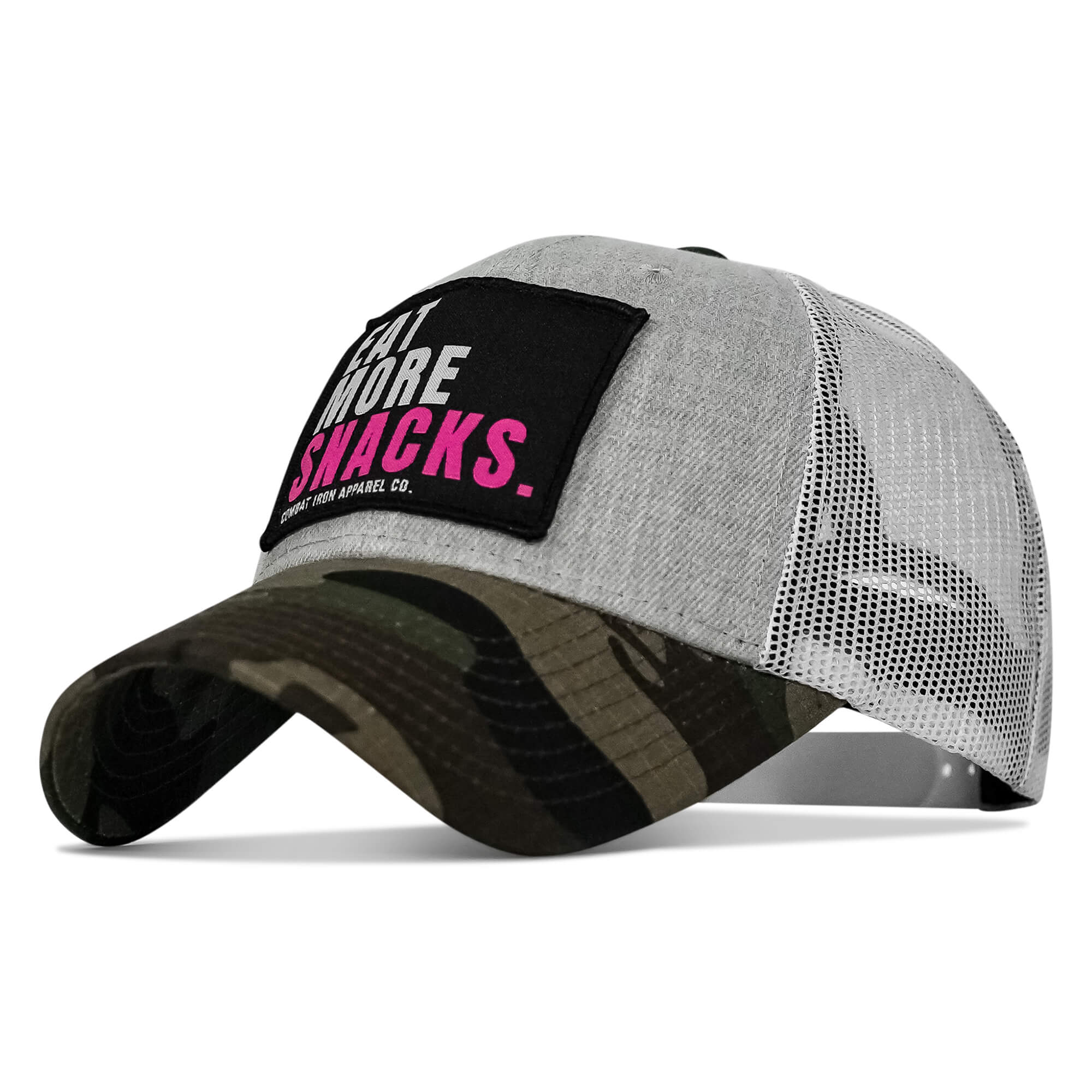 Eat More Snacks Patch Snapback Hat - Combat Iron Apparel Co.