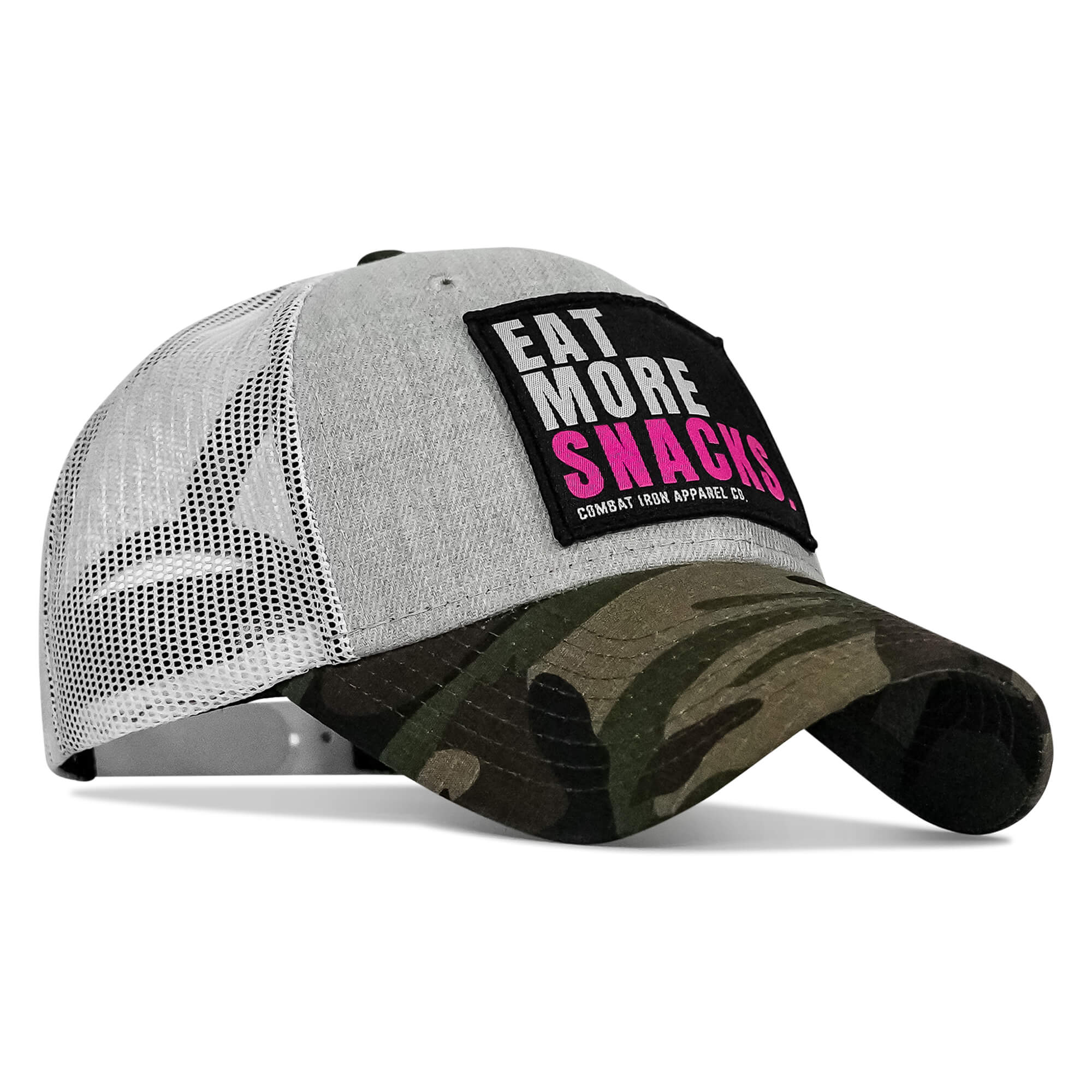Eat More Snacks Patch Snapback Hat - Combat Iron Apparel Co.