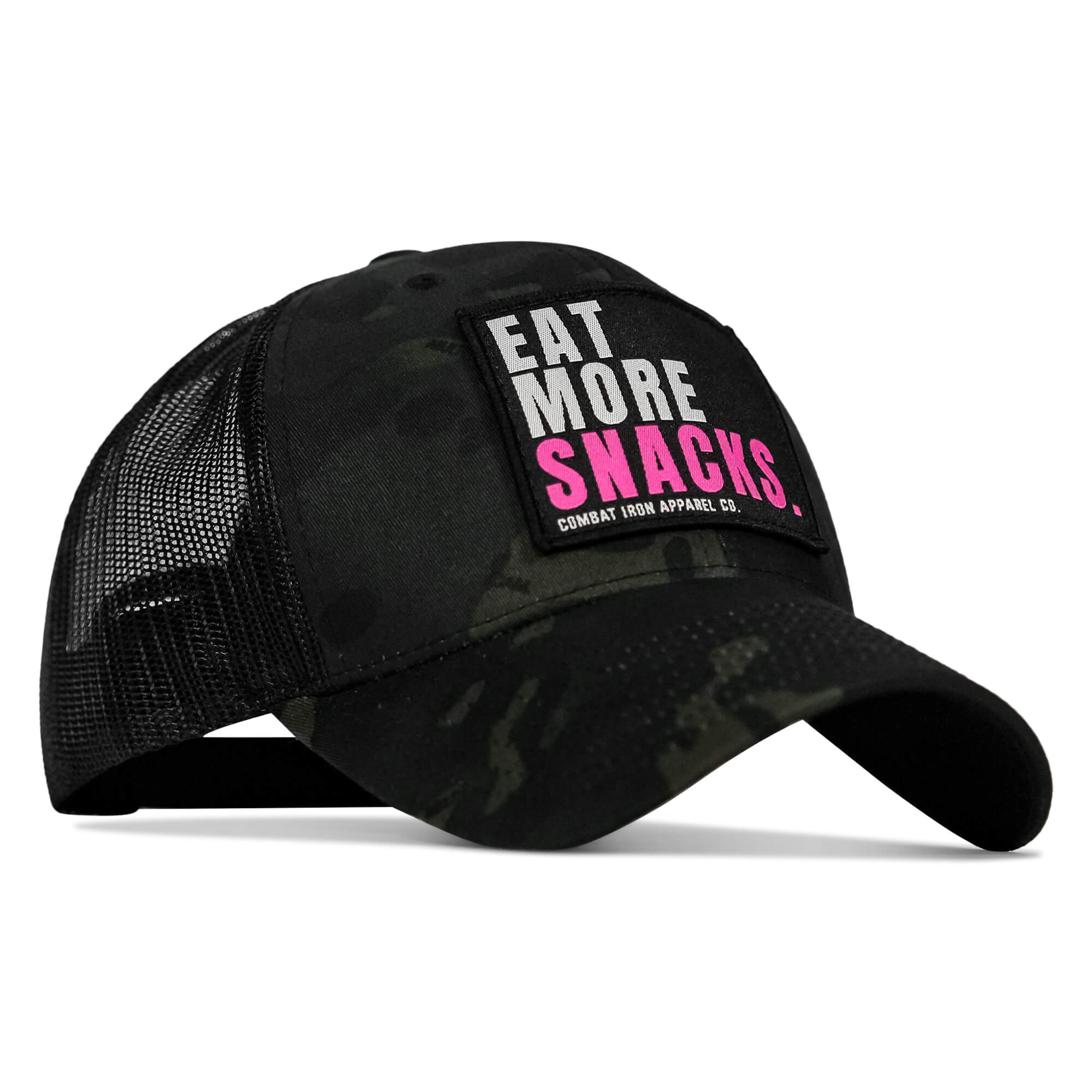 Eat More Snacks Patch Snapback Hat - Combat Iron Apparel Co.