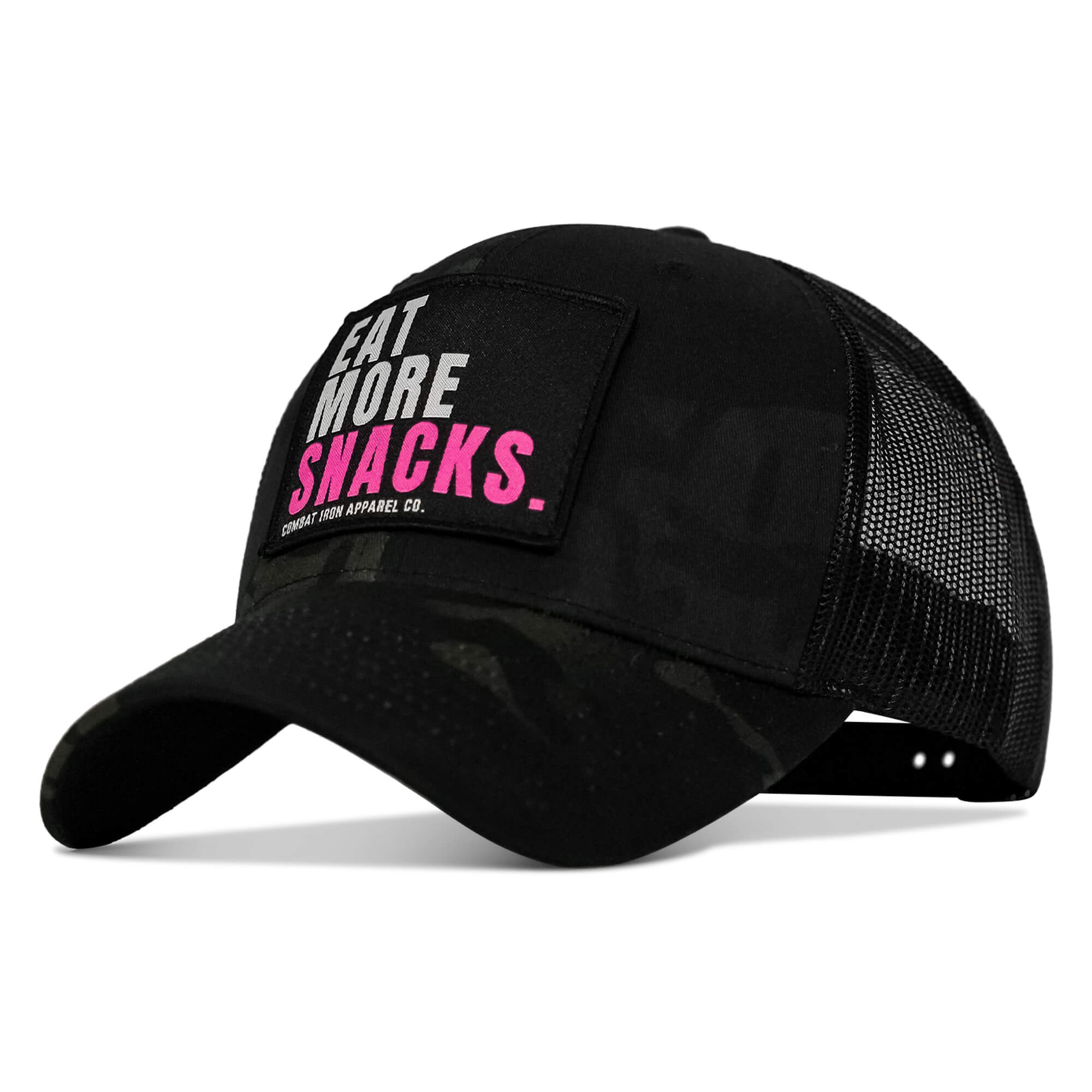 Eat More Snacks Patch Snapback Hat - Combat Iron Apparel Co.