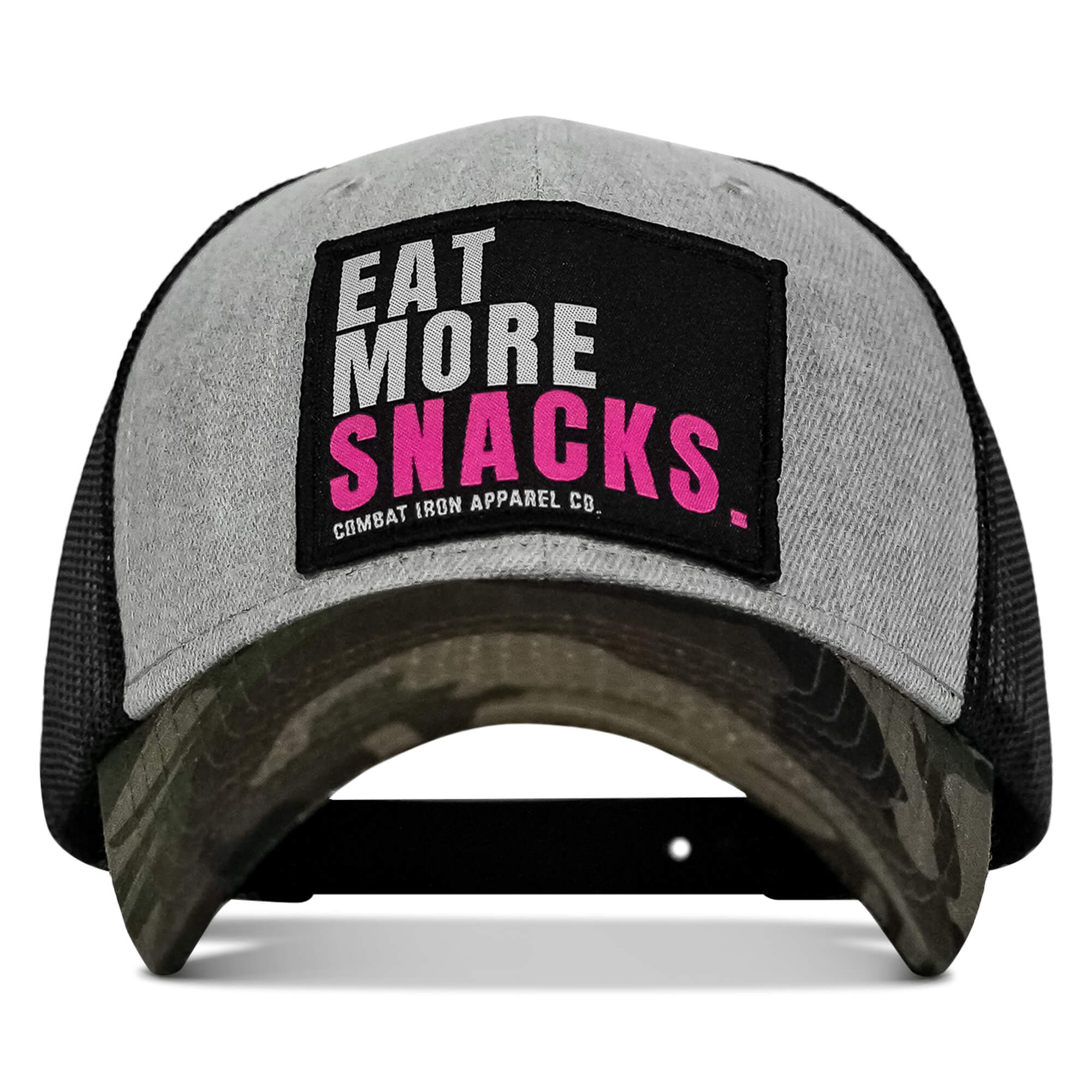 Eat More Snacks Patch Snapback Hat - Combat Iron Apparel Co.