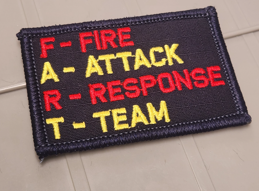 ASOS - Fire Attack Response Team - 2x3 Patch - Navy w/Red & Yellow