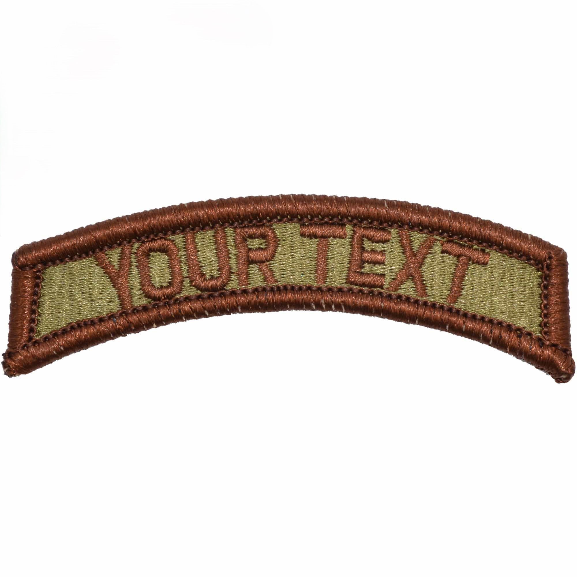 Custom Text Patch Fully Embroidered USAF OCP/Spice - Long Tab