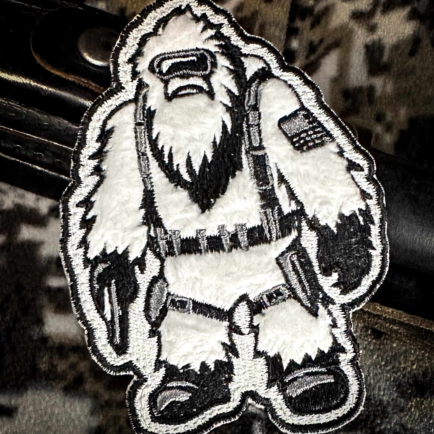 Summit Sentry: Fuzzy Yeti Patch – Conquer the Peaks with Mountain Warfare Style!