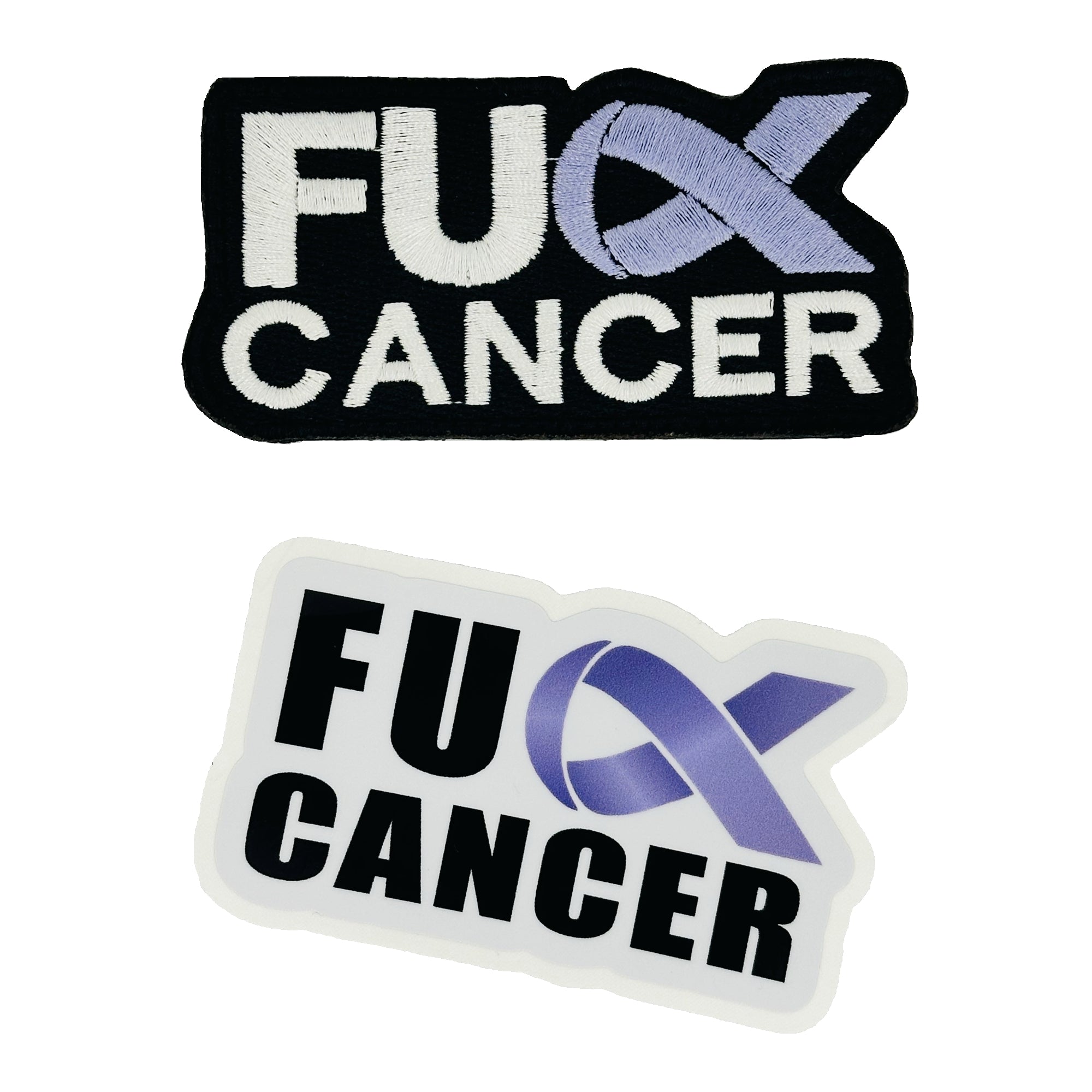 PWM - Fuck Cancer - 3.25" Embroidered Patch & Sticker Combo