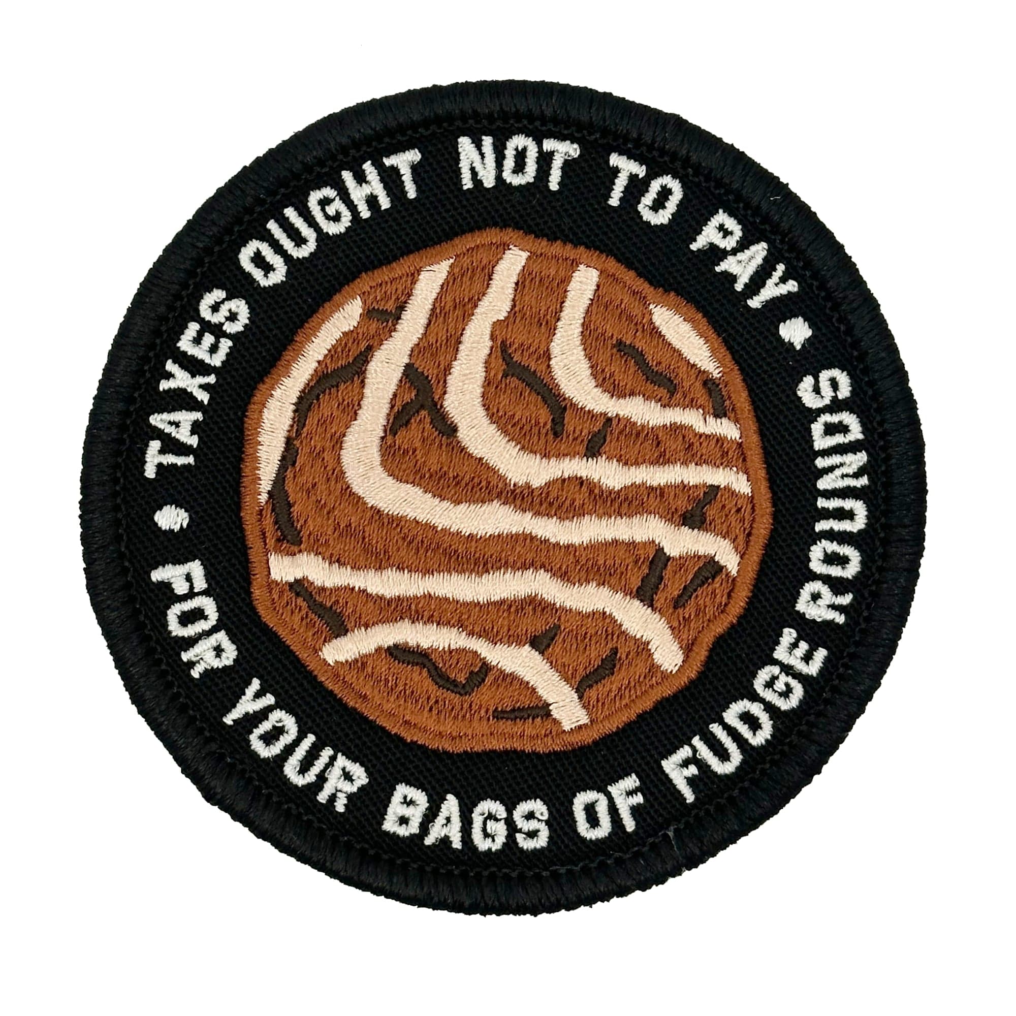 Fudge Rounds Logo Fudge Rounds Quote - 3.5 inch Round Patch