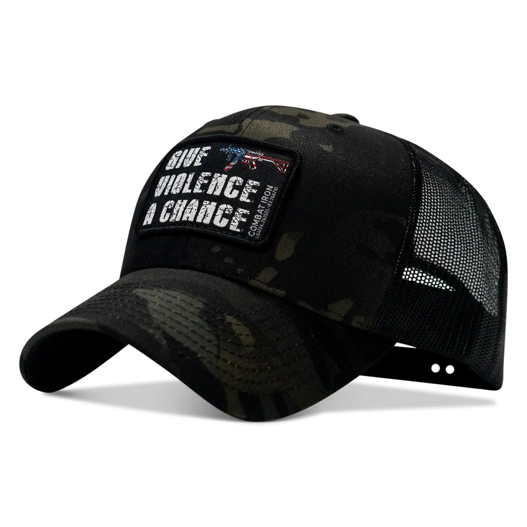 Give Violence A Chance Patch Snapback - Combat Iron Apparel Co.