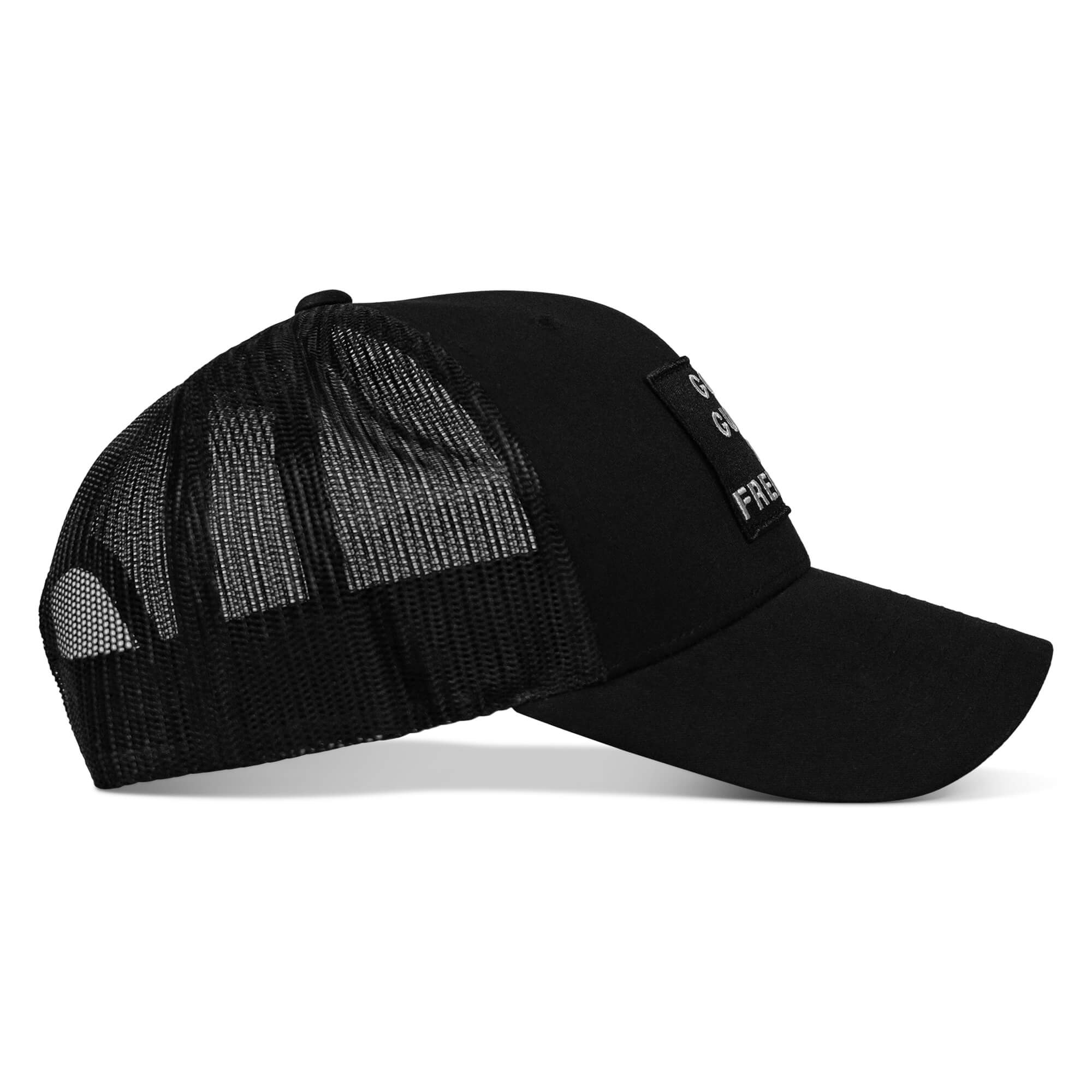 God, Guns, And Freedom Patch Mid-Profile Mesh Snapback Hat - Combat Iron Apparel Co.
