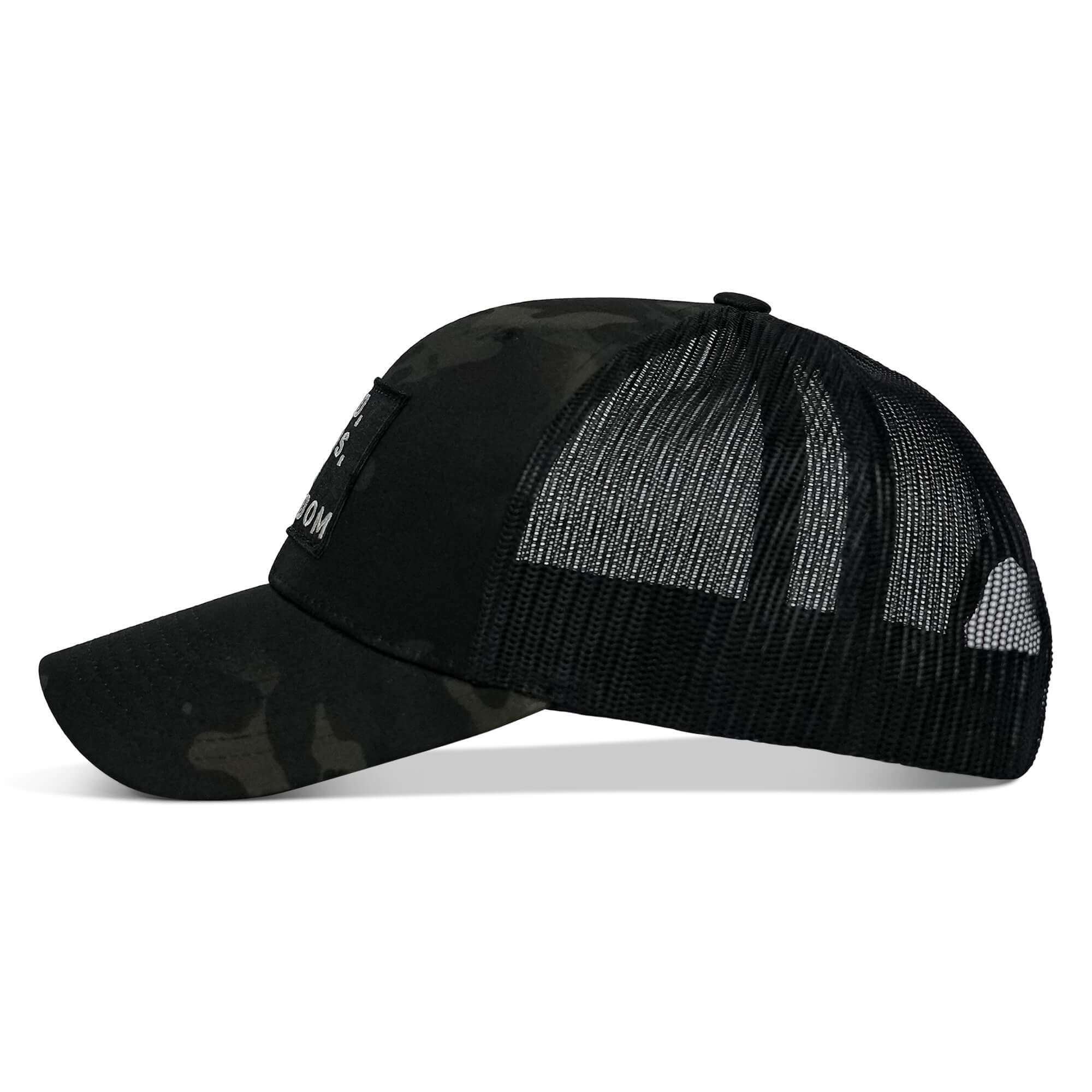 God, Guns, And Freedom Patch Mid-Profile Mesh Snapback Hat - Combat Iron Apparel Co.