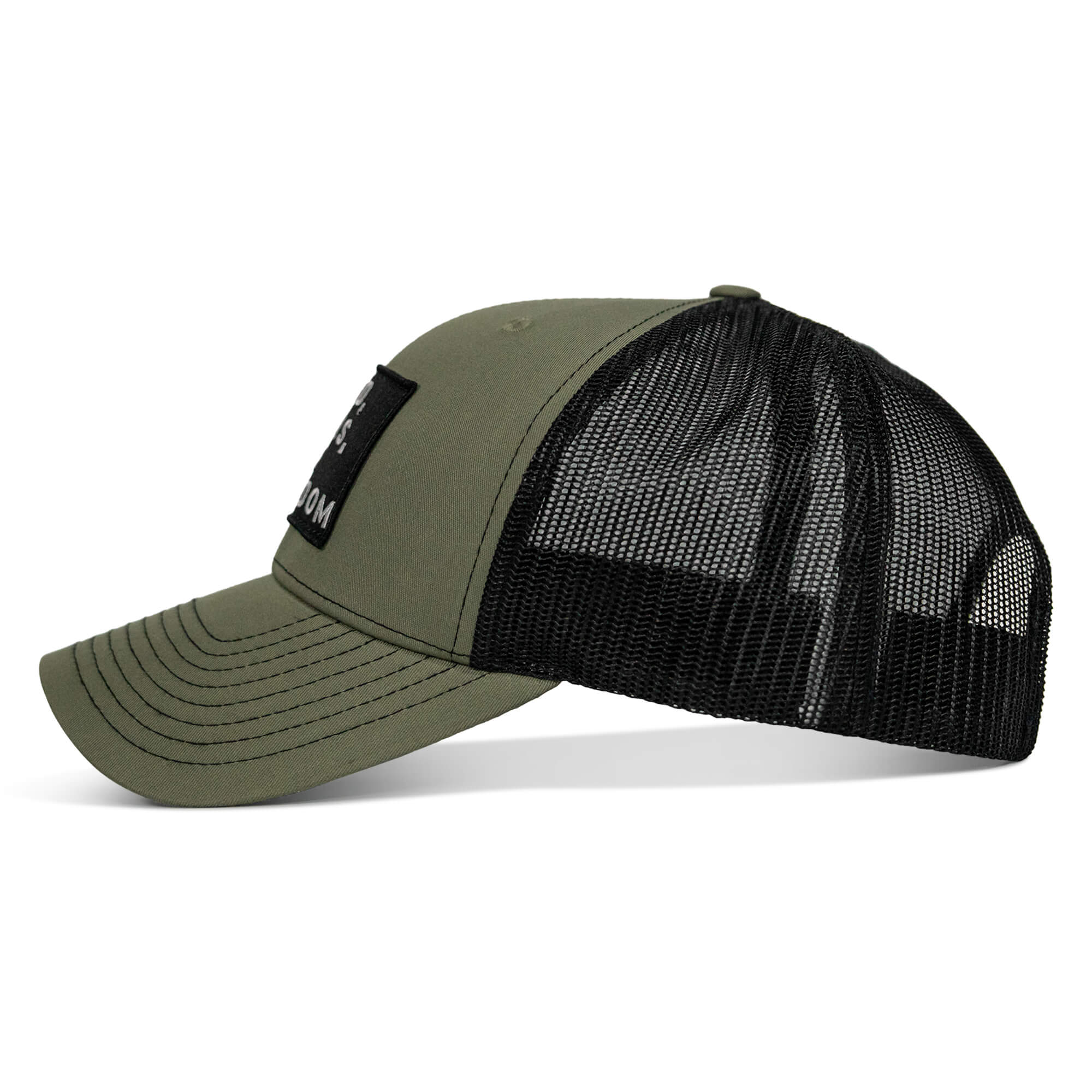 God, Guns, And Freedom Patch Mid-Profile Mesh Snapback Hat - Combat Iron Apparel Co.