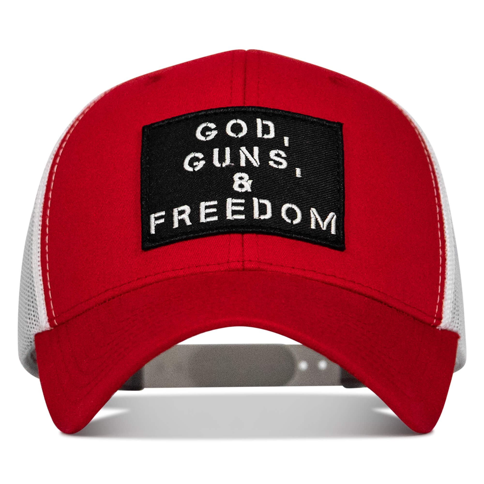 God, Guns, And Freedom Patch Mid-Profile Mesh Snapback Hat - Combat Iron Apparel Co.