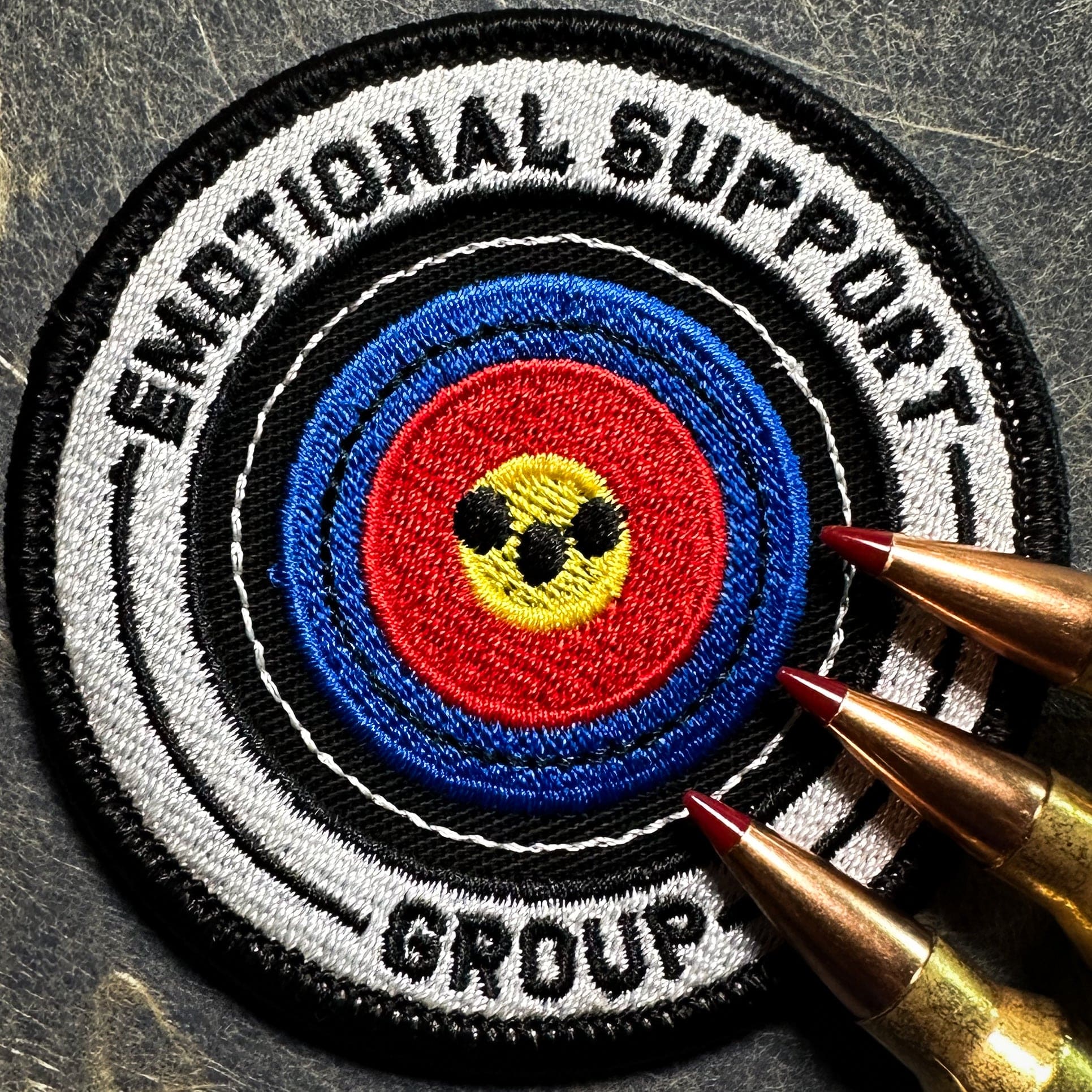 Tactical Gear Junkie Patches Emotional Support Group 2.0 - 3 Inch Round Embroidered Patch with Hook Fastener - Made in America