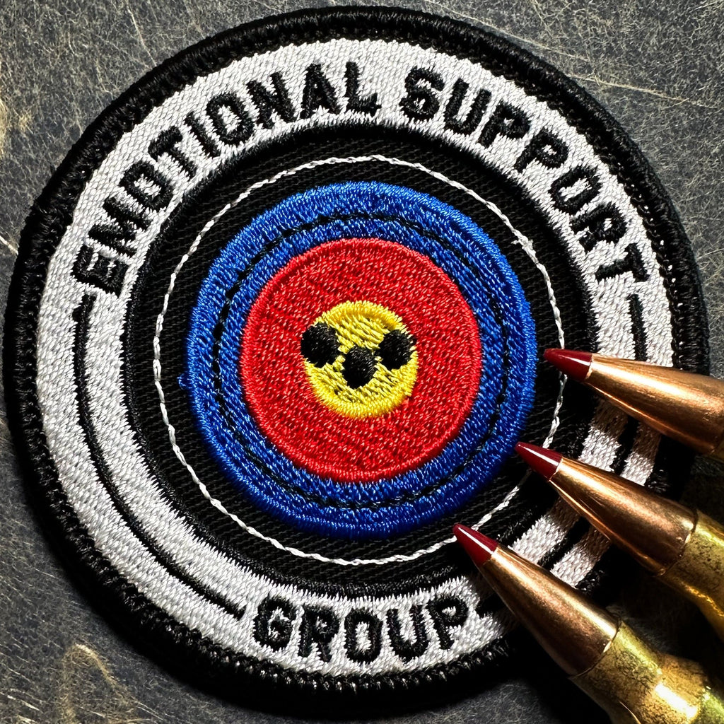 Support Patches Emotional Support Group 2.0 - 3 Inch Round Embroidered Patch with Hook