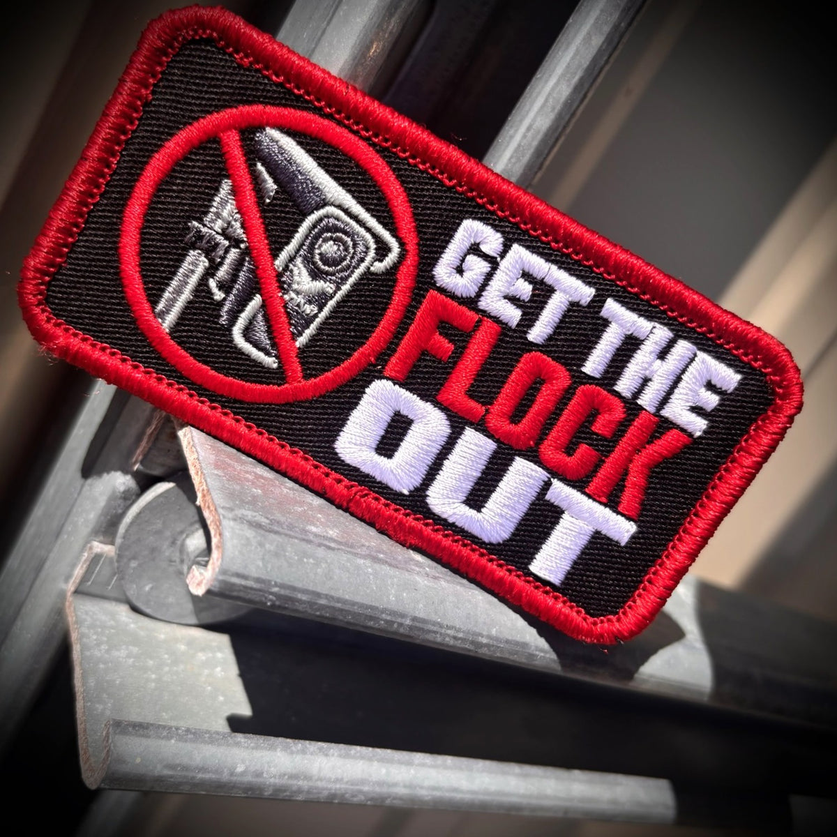 Get The Flock Out - 4" Embroidered Patch