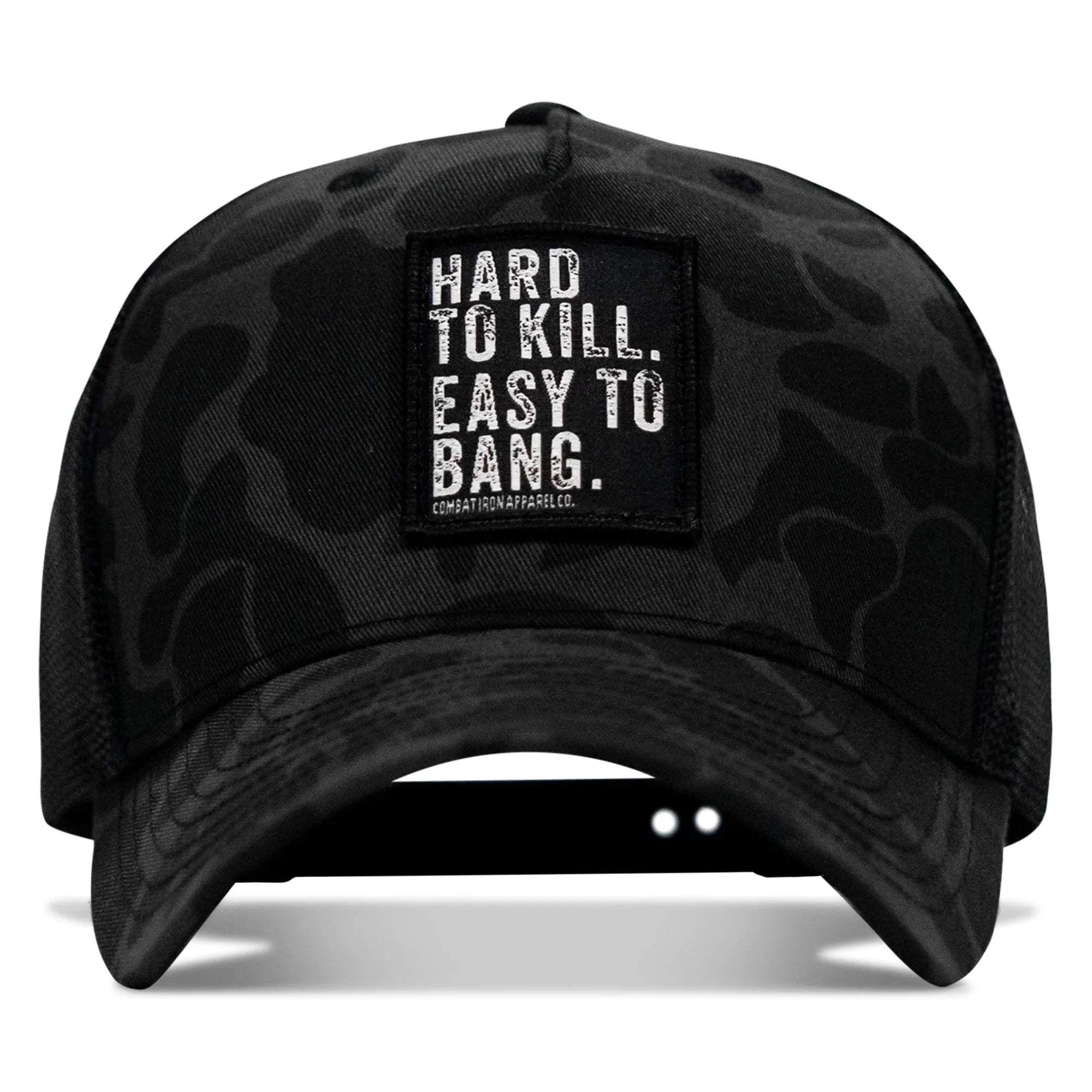 Hard to Kill. Easy to Bang. Patch Snapback Hat - Combat Iron Apparel Co.
