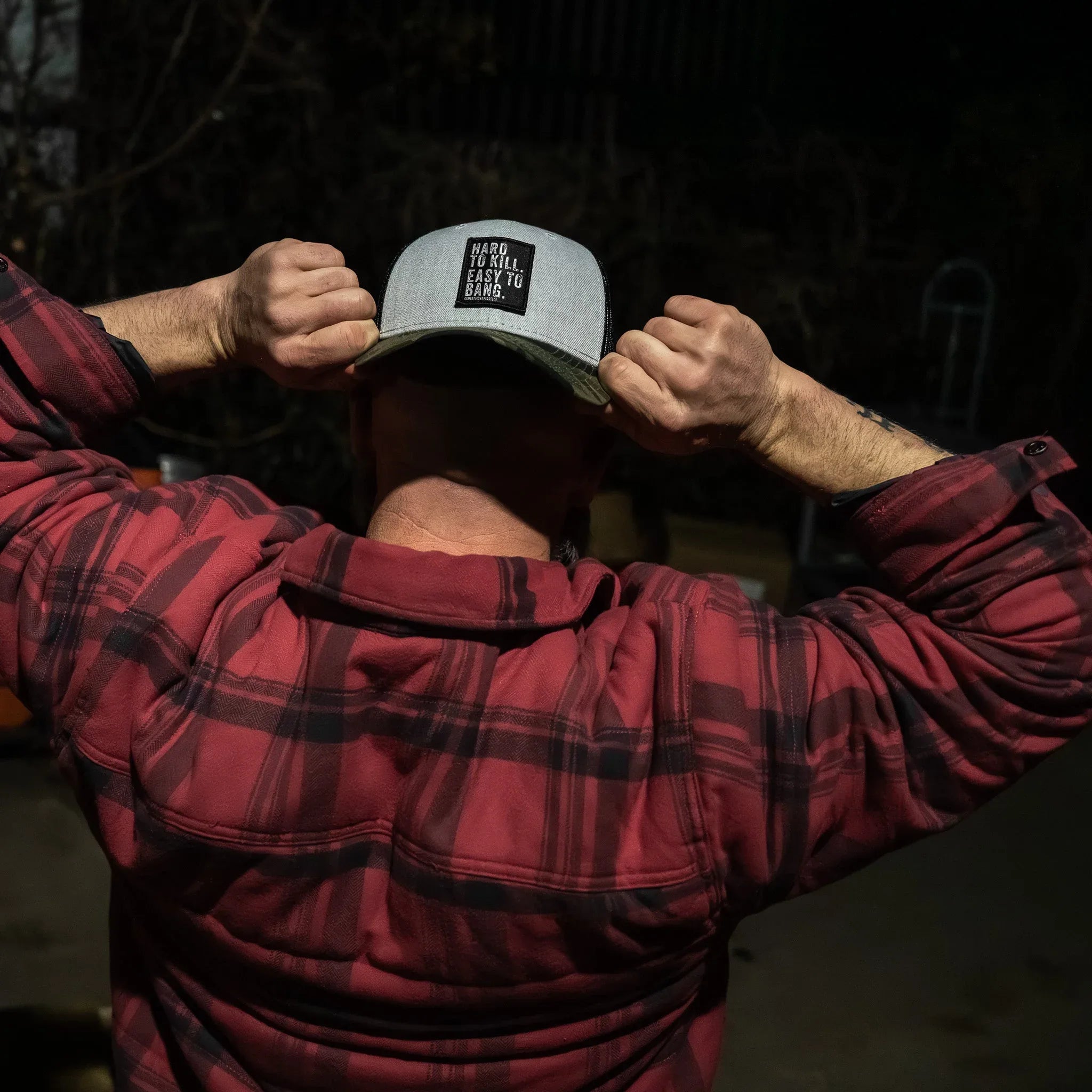 Hard to Kill. Easy to Bang. Patch Snapback Hat - Combat Iron Apparel Co.