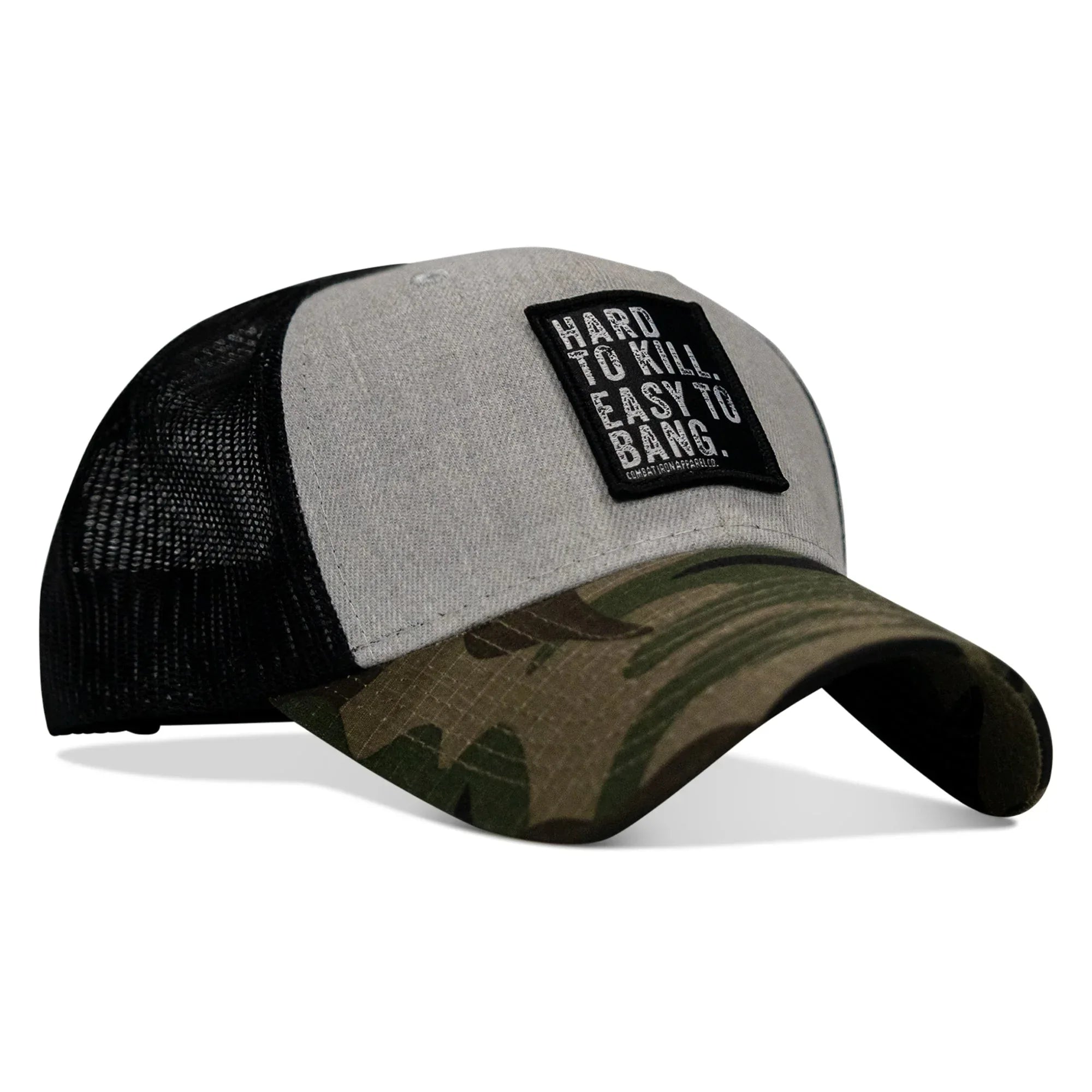 Hard to Kill. Easy to Bang. Patch Snapback Hat - Combat Iron Apparel Co.