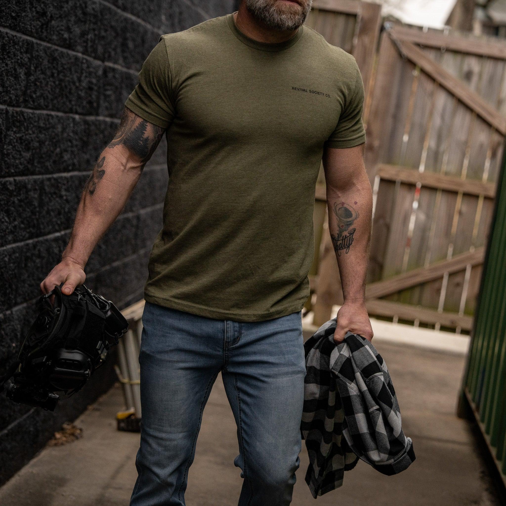 Heaven Doesn't Allow Weak Men Men's T-Shirt - Combat Iron Apparel Co.