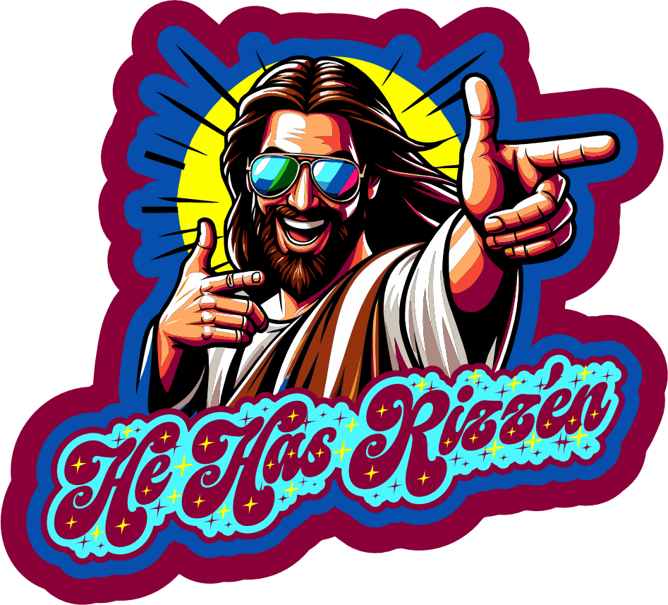 Gen Z Jesus - Praise be, He Has Rizz'en - 3" Sticker