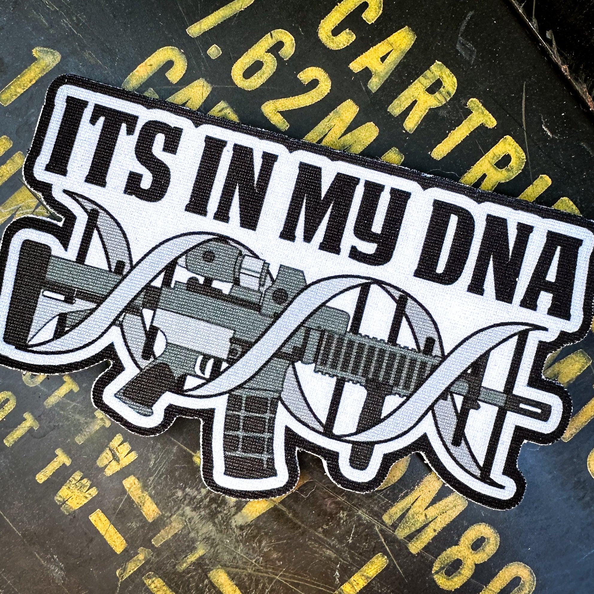 Embrace Your Firearm Passion: 'It's In My DNA' AR15 Rifle - 3.75" Sublimated Patch