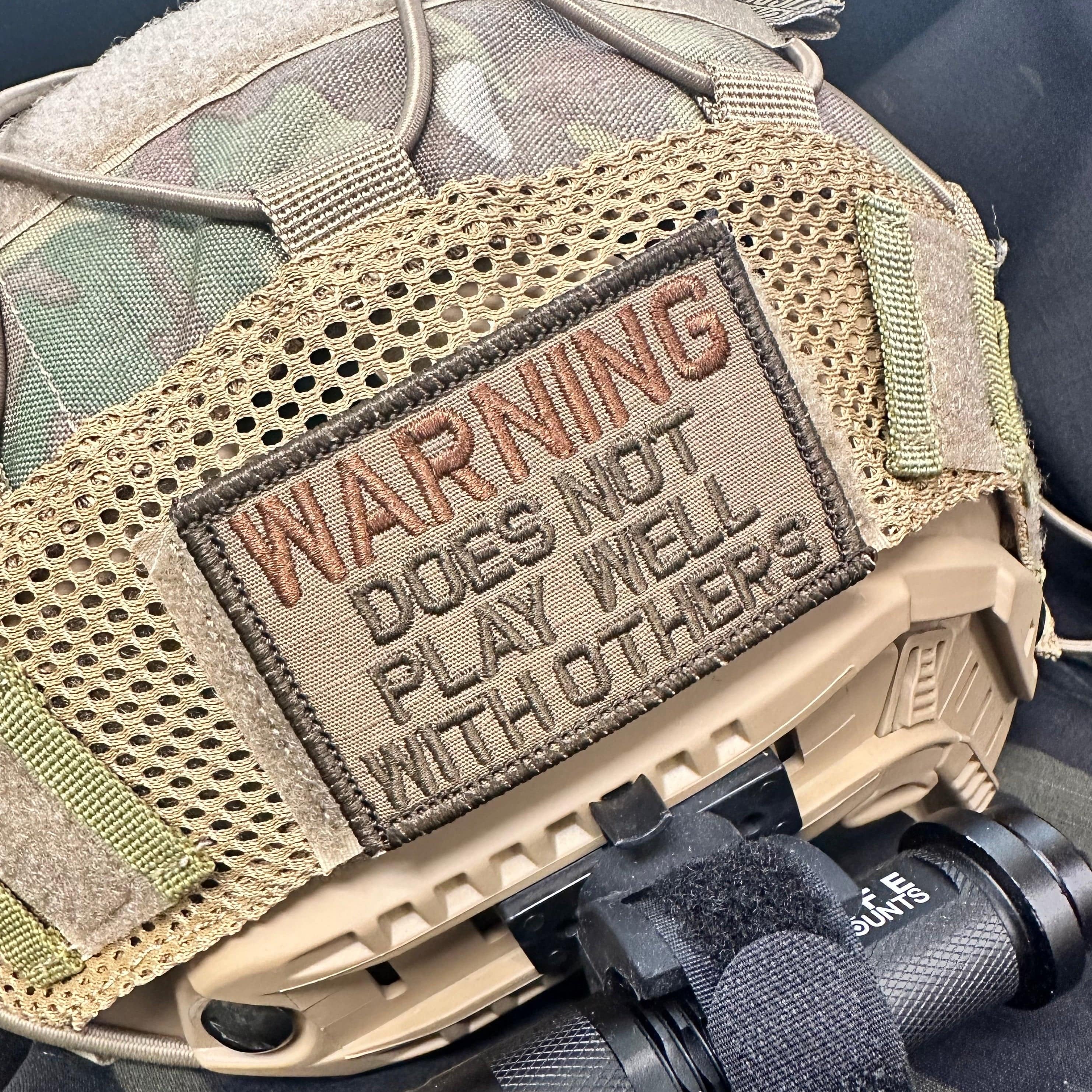 Tactical Gear Junkie Patches WARNING: Does Not Play Well With Others - 2x3 Patch