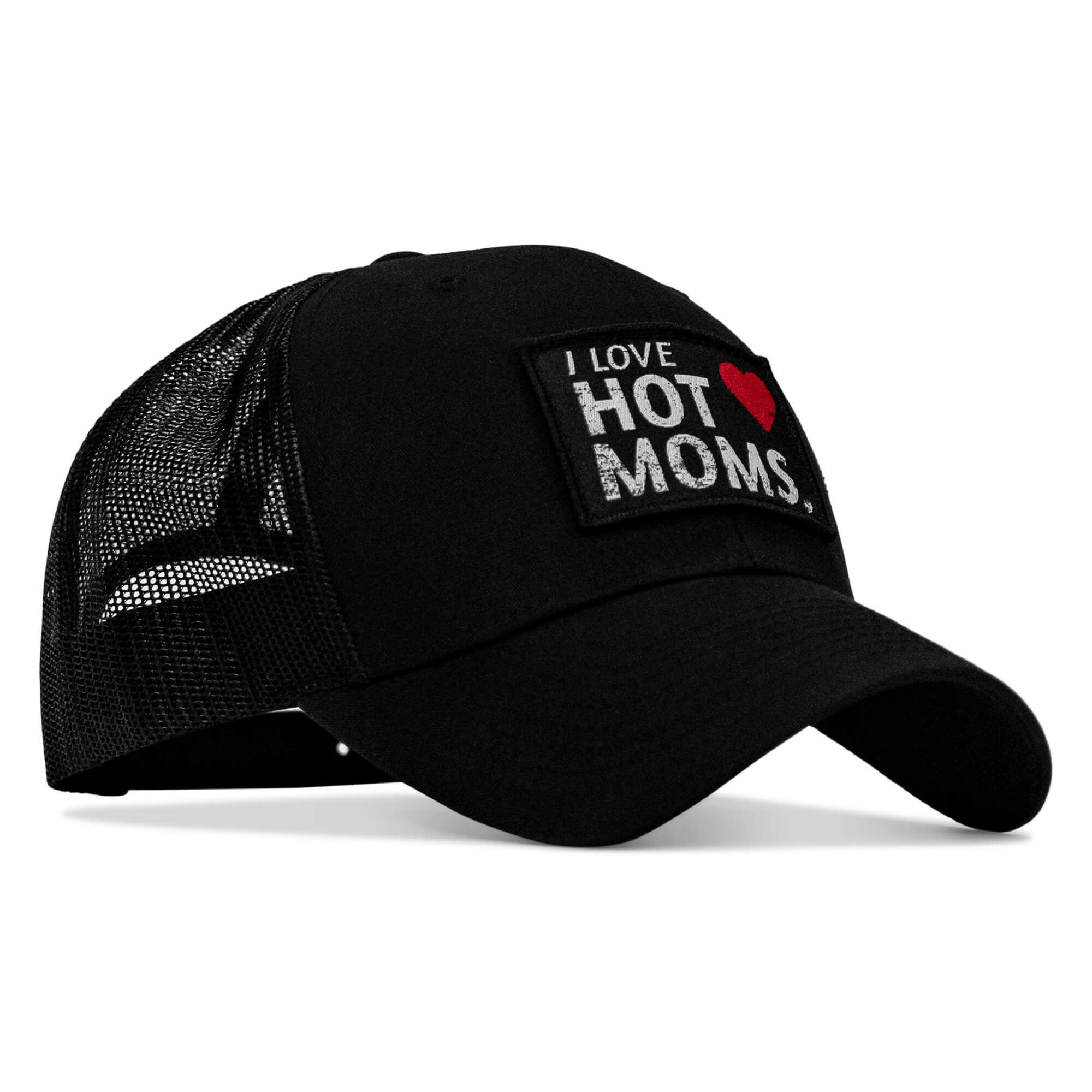 I Love Hot Mom's Patch Snapback Hat - Combat Iron Apparel Co.