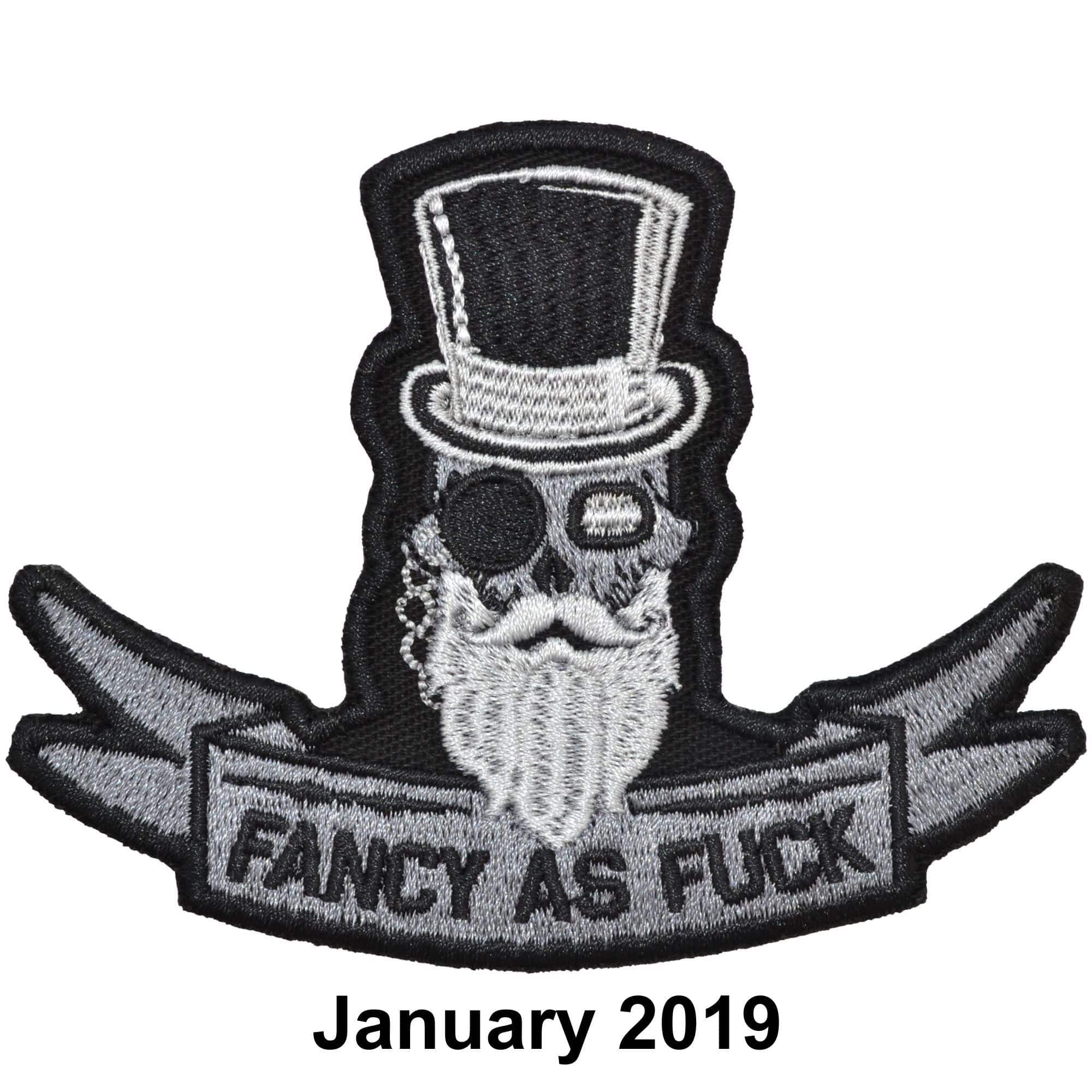 January 2019 Patch of the Month - Fancy AF Skull