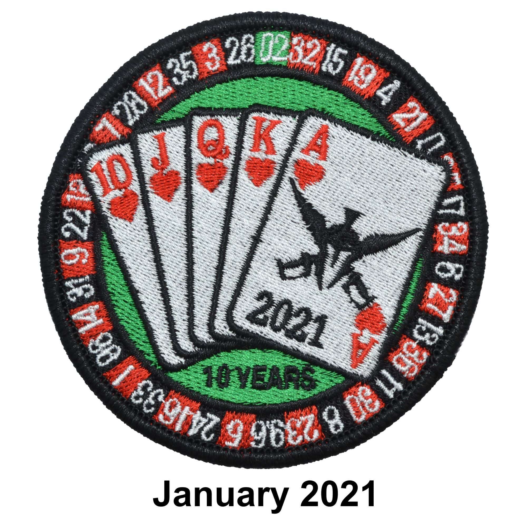 January 2021 Patch of the Month - 'The Winning Hand' Roulette Wheel