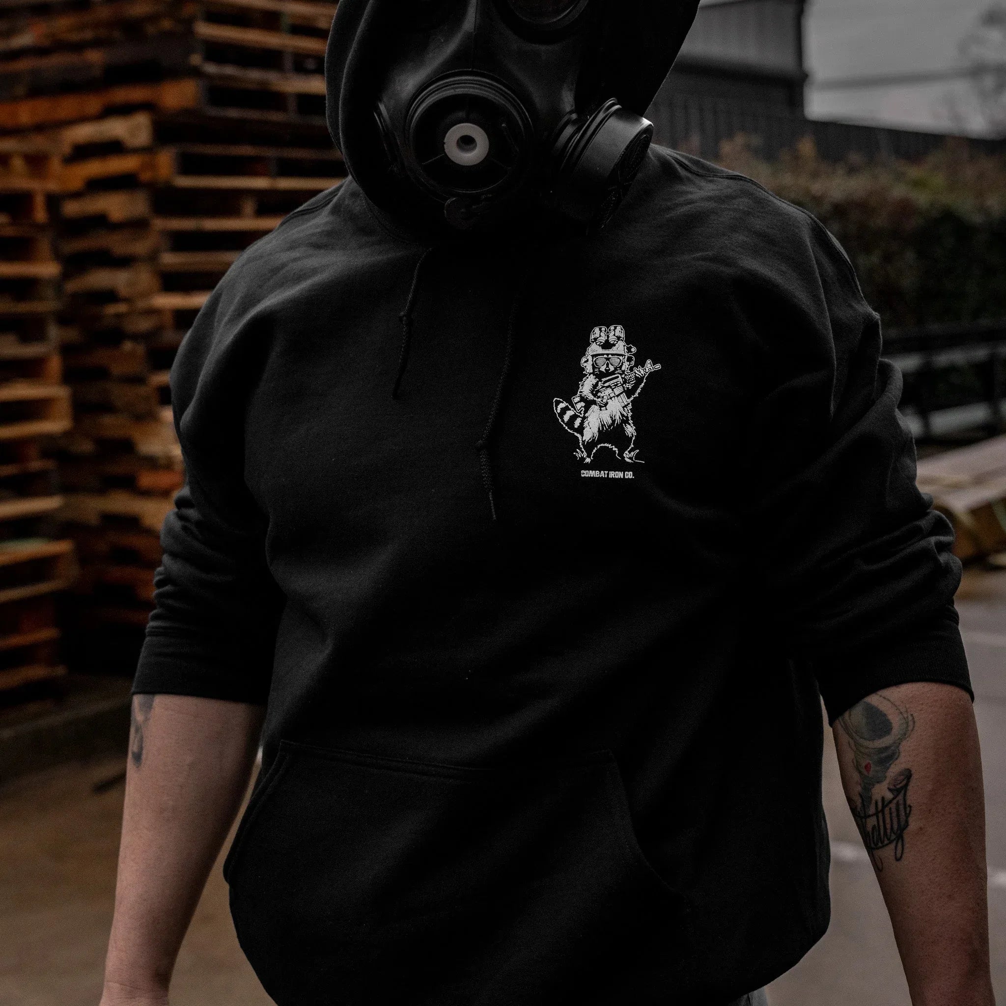 Lil Feral Raccoon Men's Hoodie - Combat Iron Apparel Co.
