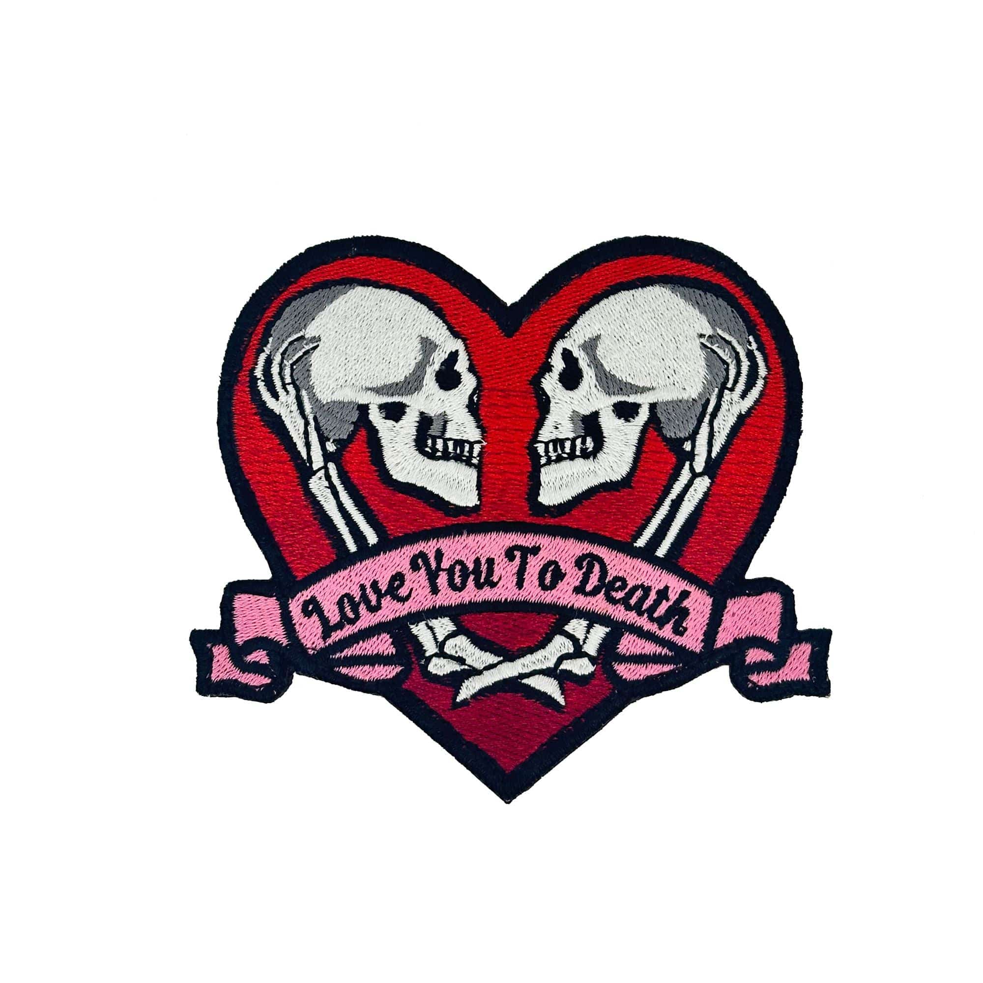 Tactical Gear Junkie Patches Skeleton Heart - Love you to Death  - 4 inch