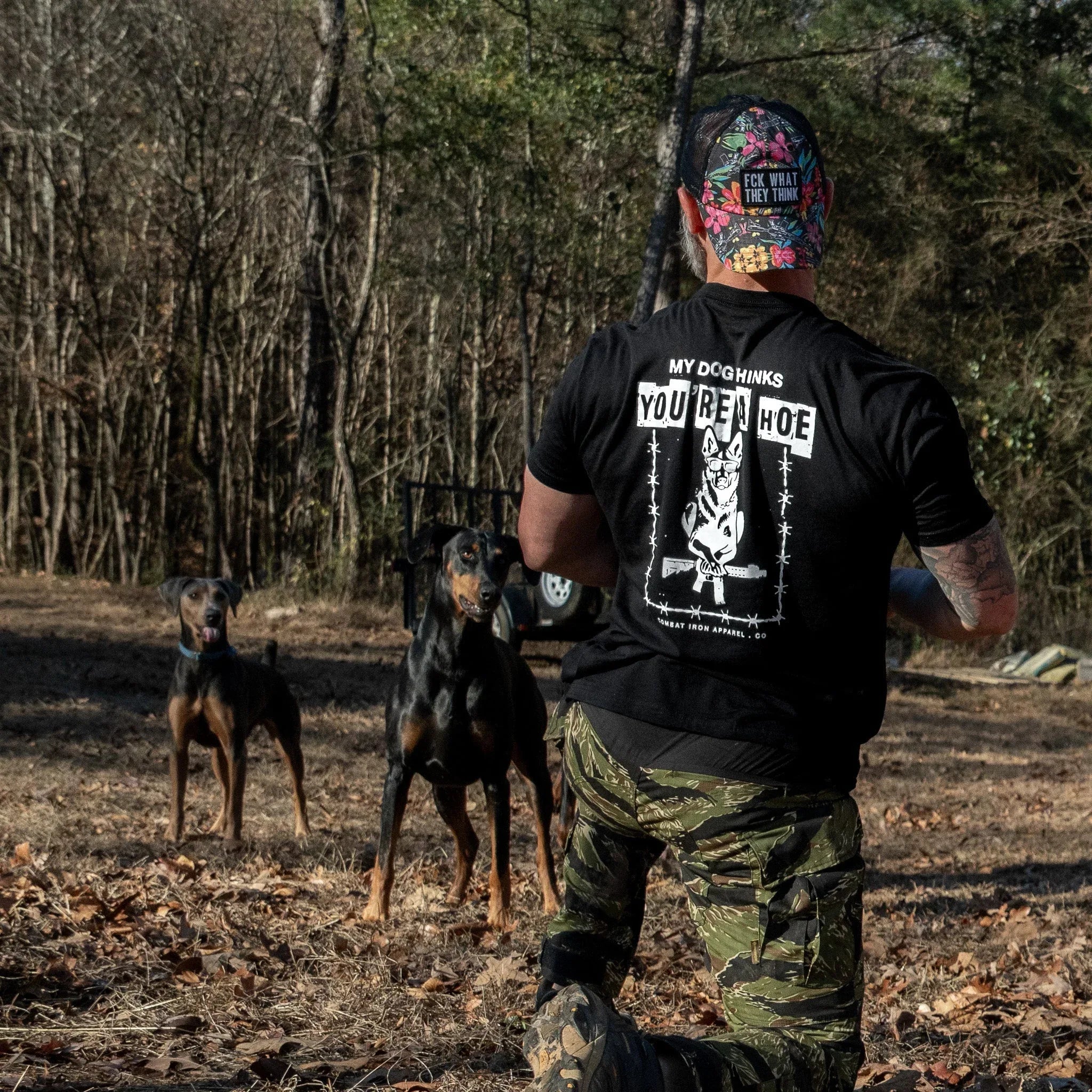 My Dog Thinks You're A Hoe Men's T-Shirt - Combat Iron Apparel Co.