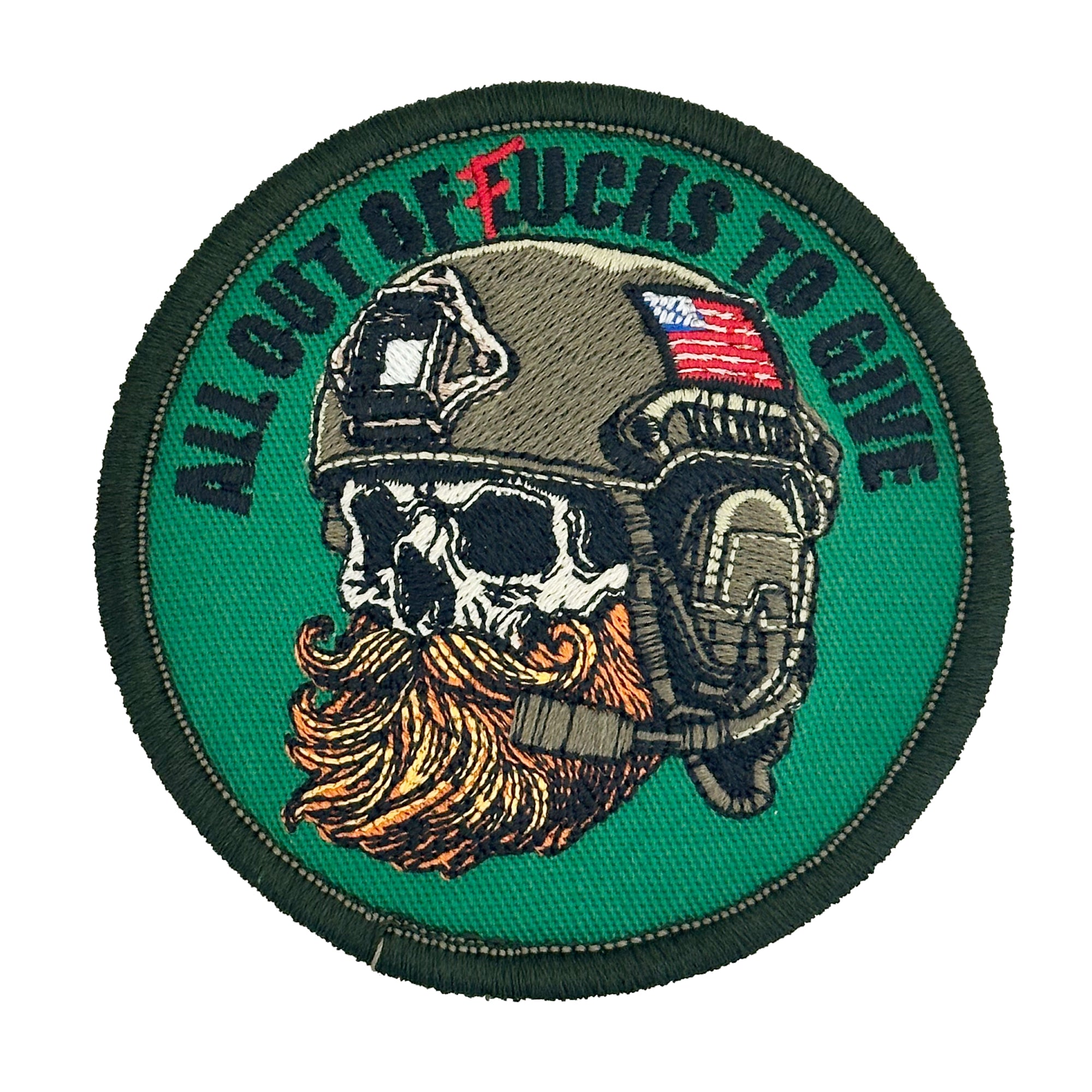 March 2025 POTM - ALL OUT OF FUCKS TO GIVE - 3.5" Fully Embroidered Patch