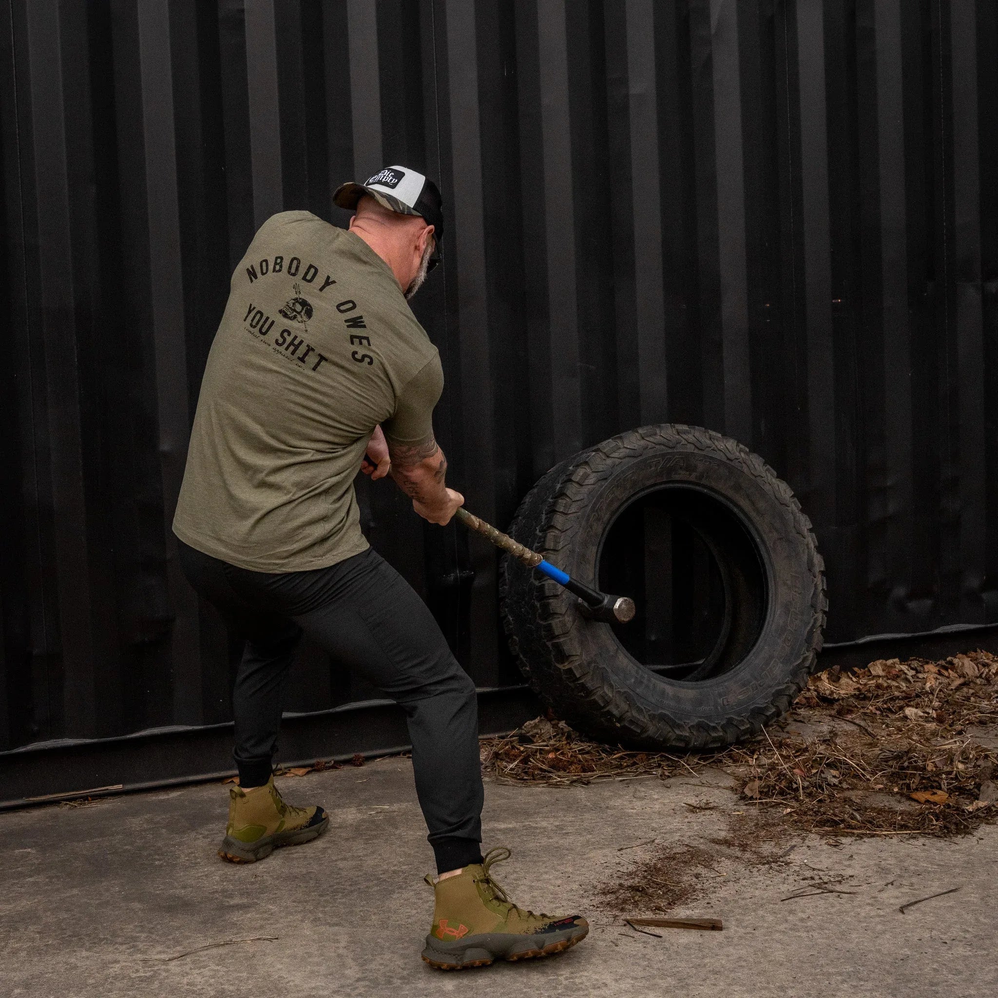 Nobody Owes You Shit Skull Men's T-Shirt - Combat Iron Apparel Co.