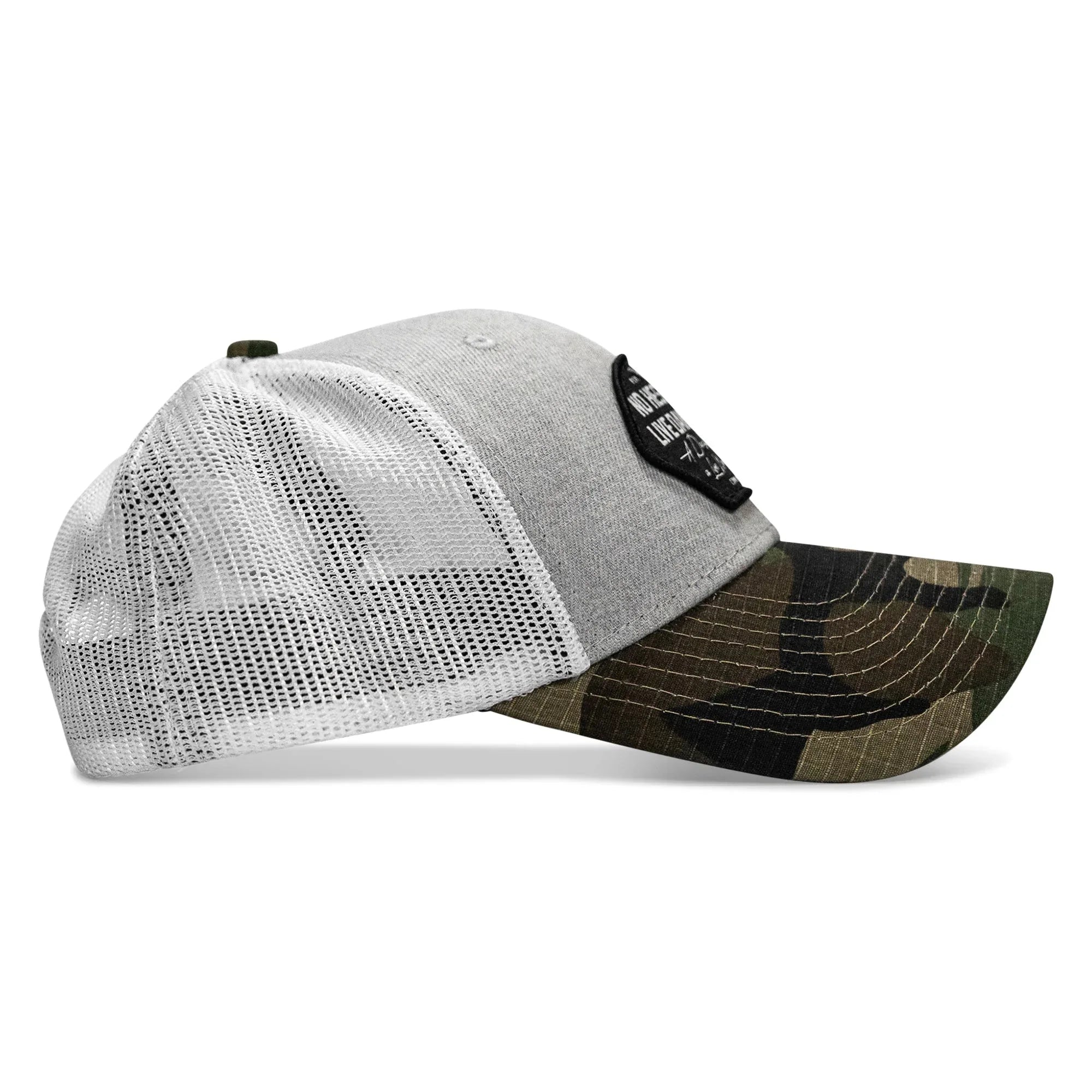 No Hesitation. Live Dangerous Patch Snapback Hat - Combat Iron Apparel Co.