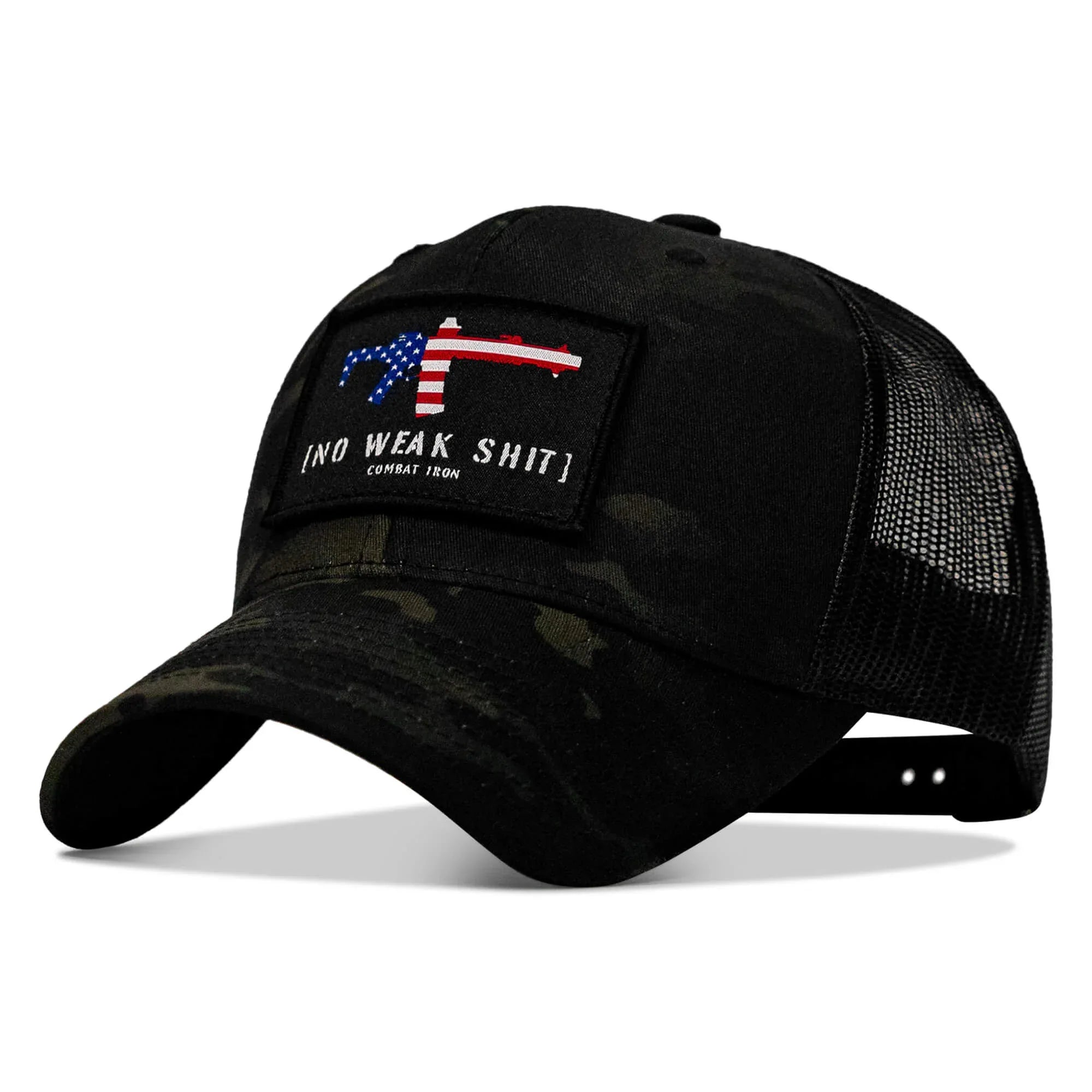 No Weak Shit Patch Snapback Hat - Combat Iron Apparel Co.