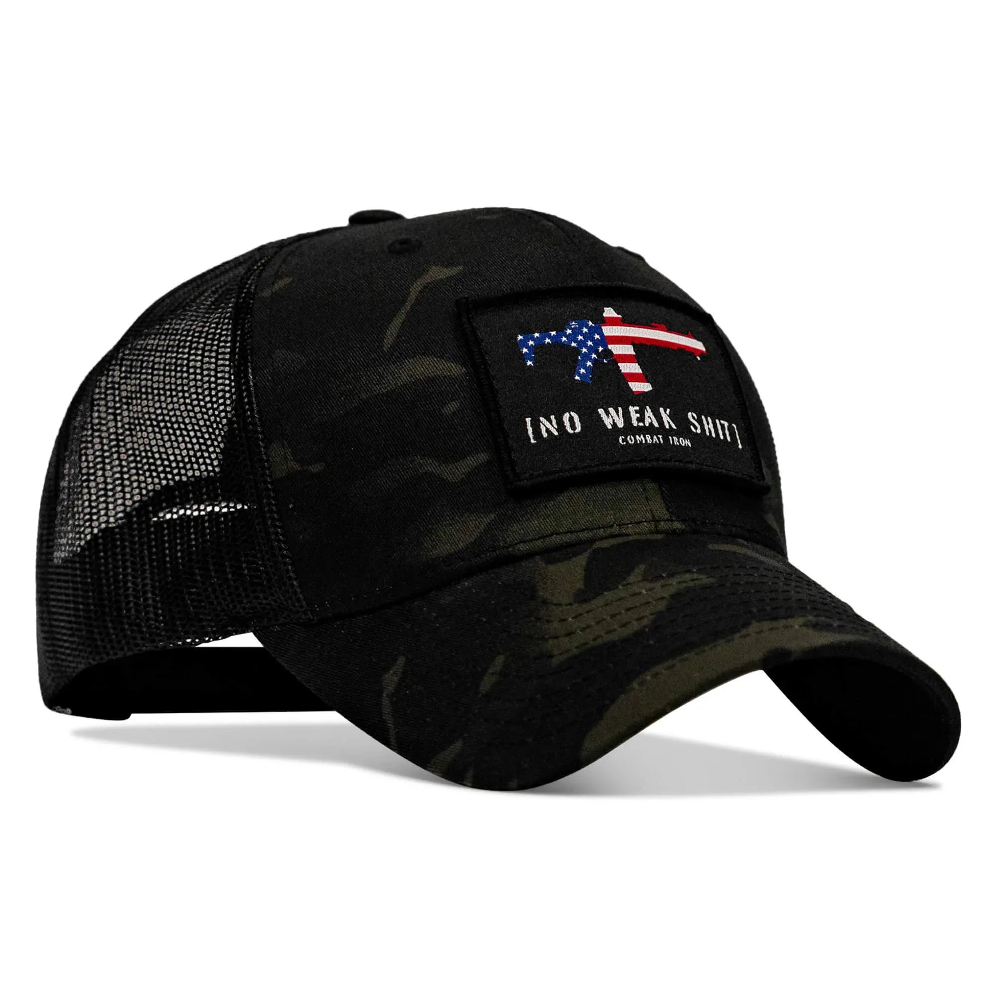 No Weak Shit Patch Snapback Hat - Combat Iron Apparel Co.