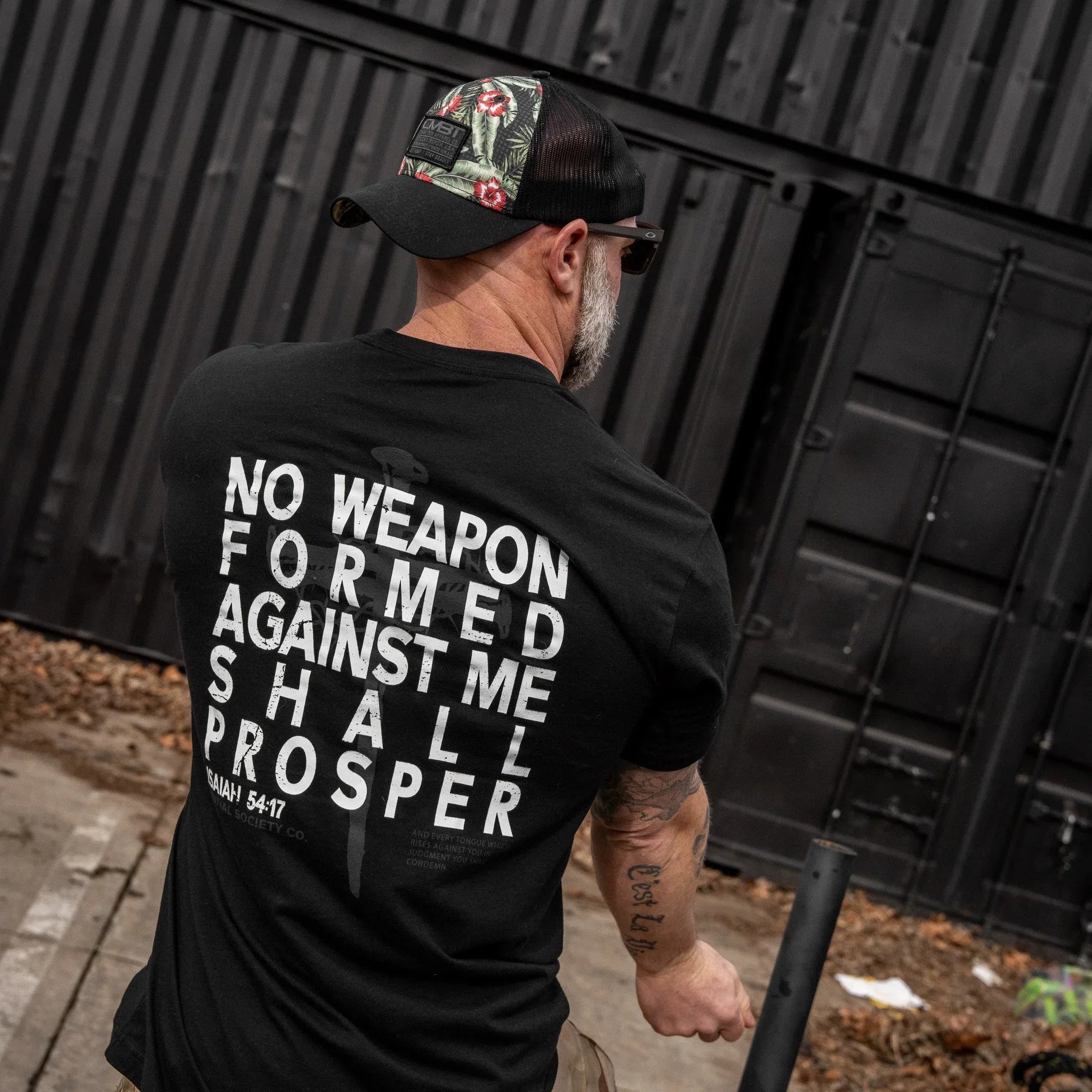 Isiah 54:17 Men's T-Shirt - Combat Iron Apparel Co.