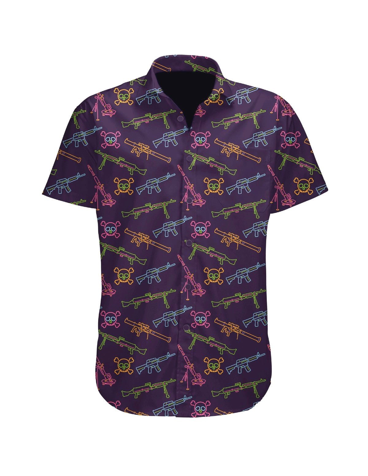 Neon Lights & Gun Fights Button-up - Savage Tacticians