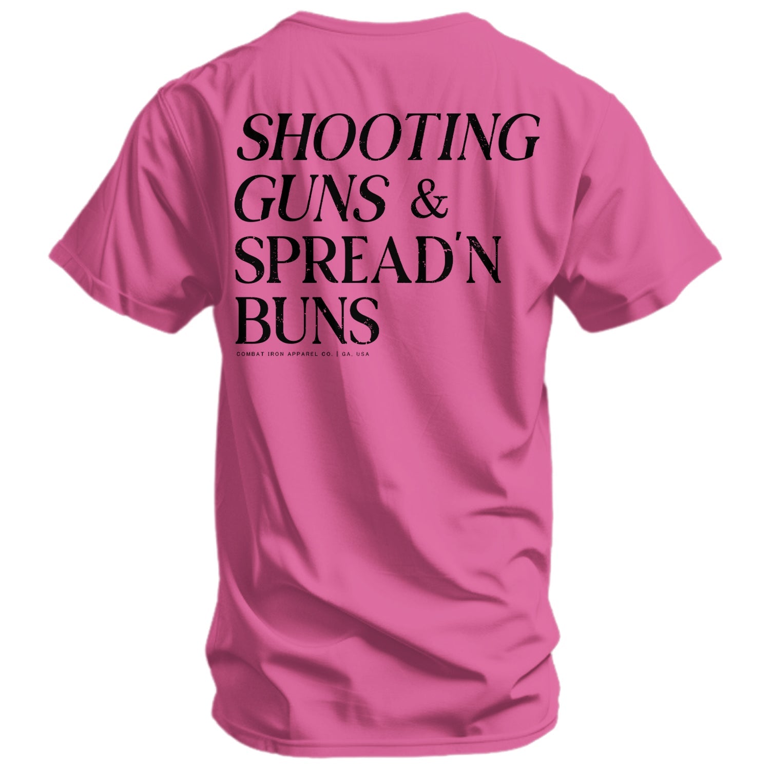 Shooting Guns & Spread'n Buns Men's T-Shirt - Combat Iron Apparel Co.