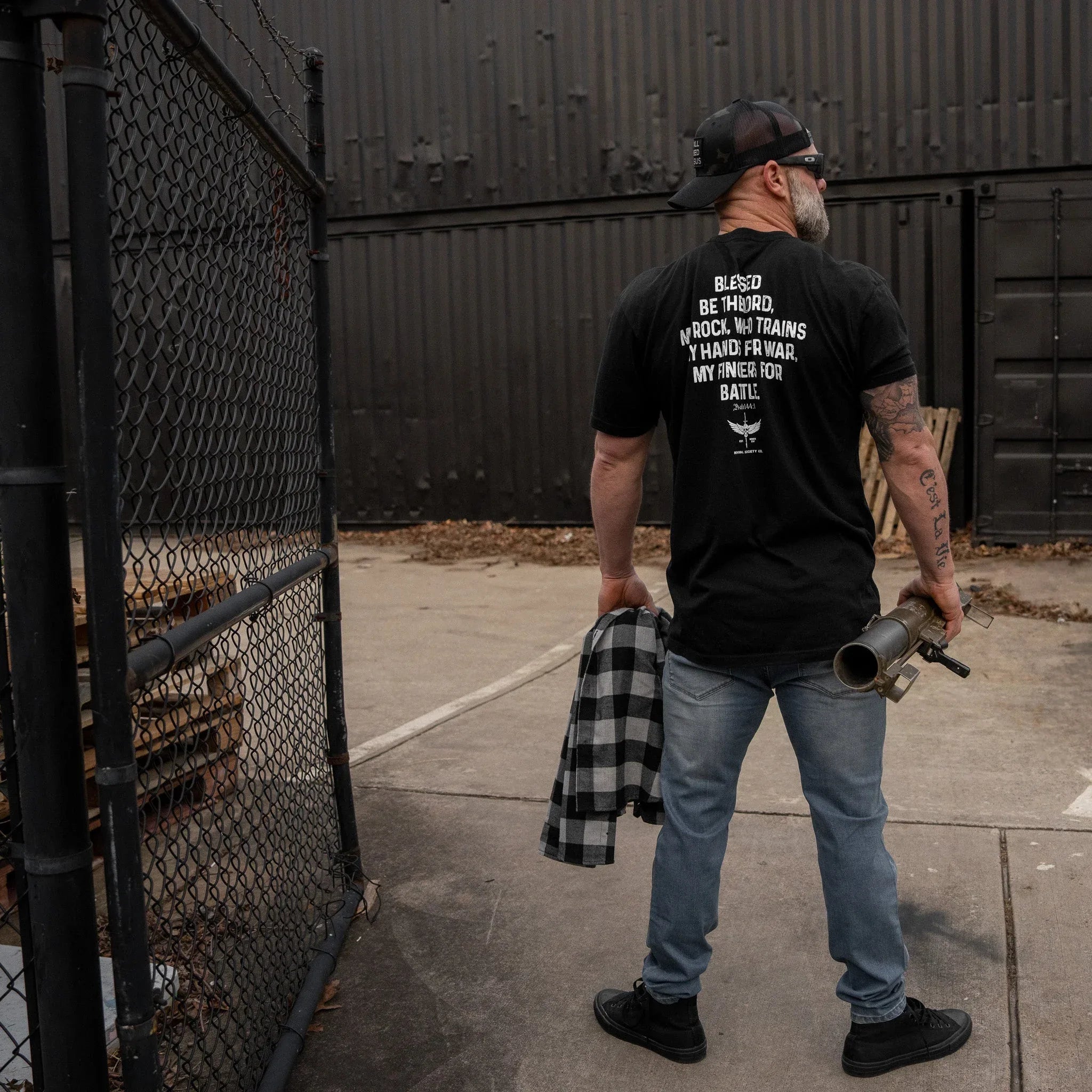 Psalm 144:1 Men's T-Shirt - Combat Iron Apparel Co.