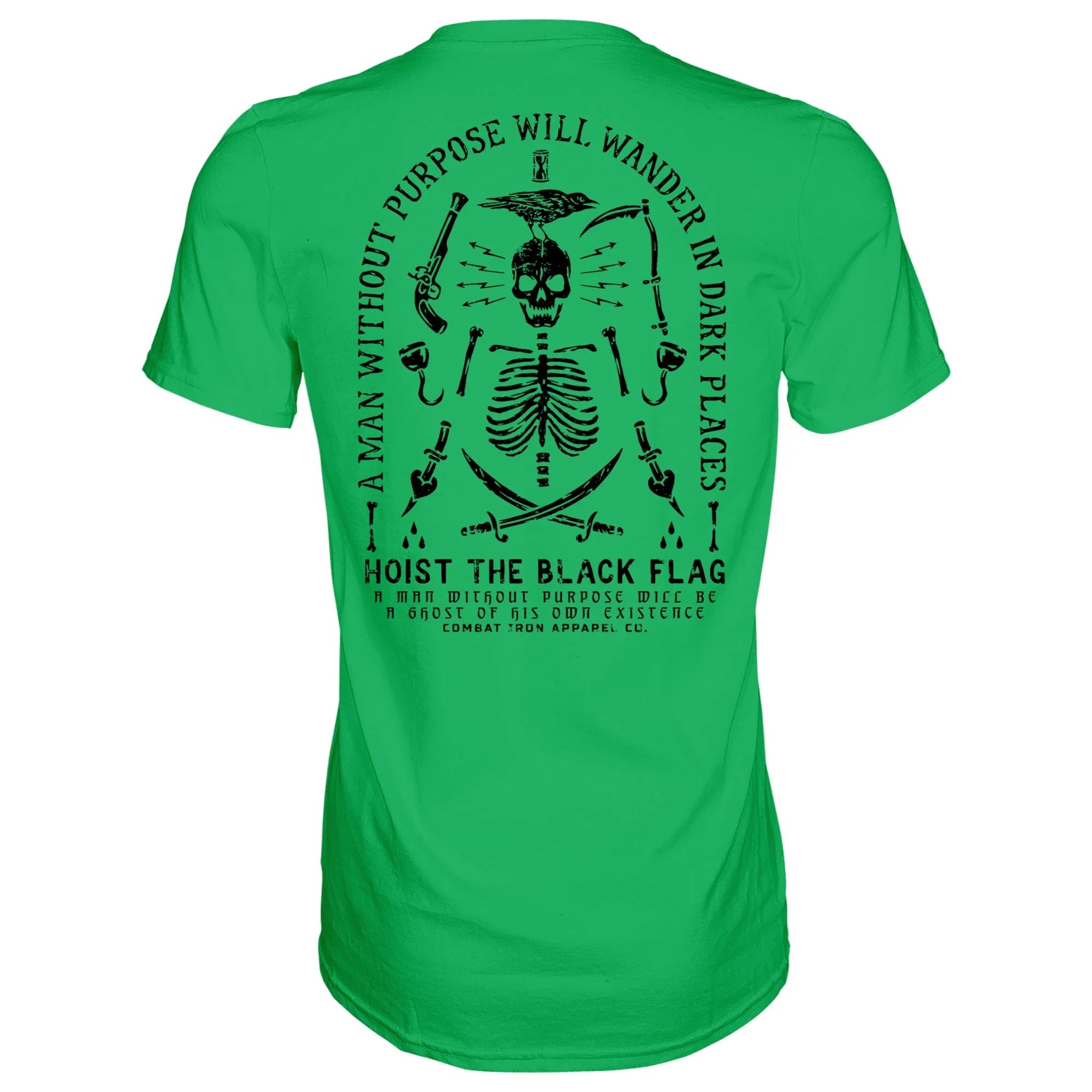 Hoist the Black Flag Skull & Bones Men's T-Shirt - Combat Iron Apparel Co.