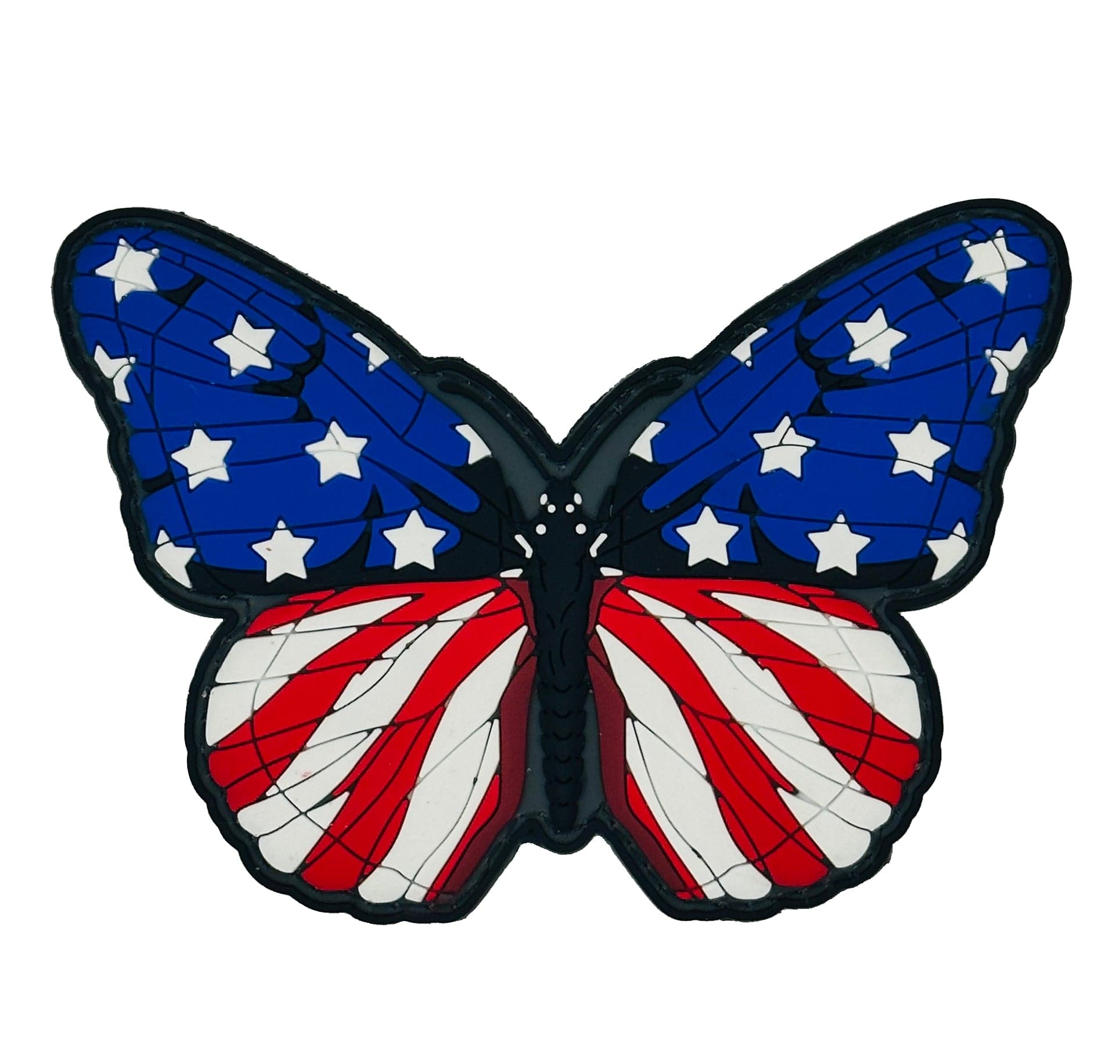 Tactical Gear Junkie Patches American Flag Butterfly - 4" PVC Patch