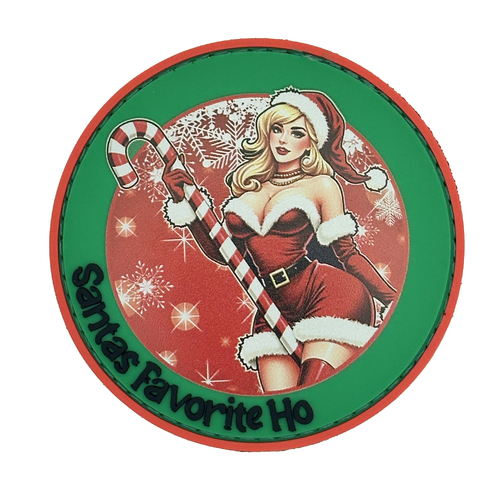 Santa's Favorite Ho - Mrs. Claus - Pin-up -  3" PVC Patch