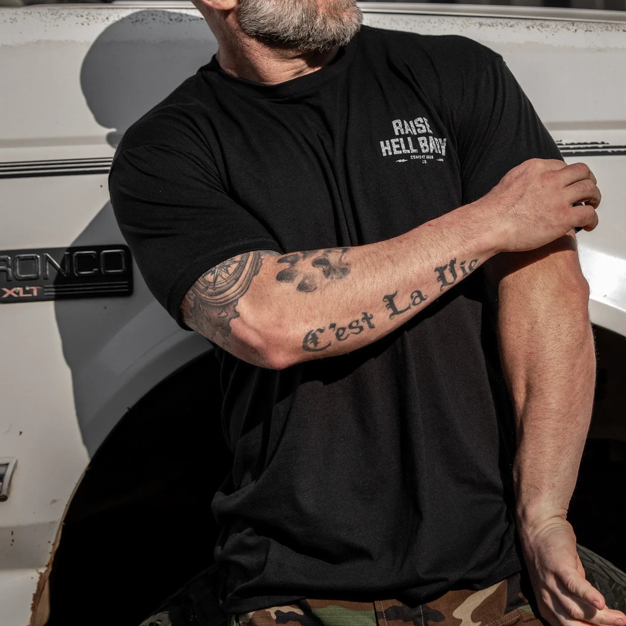 Raise Hell Baby Men's T-Shirt - Combat Iron Apparel Co.