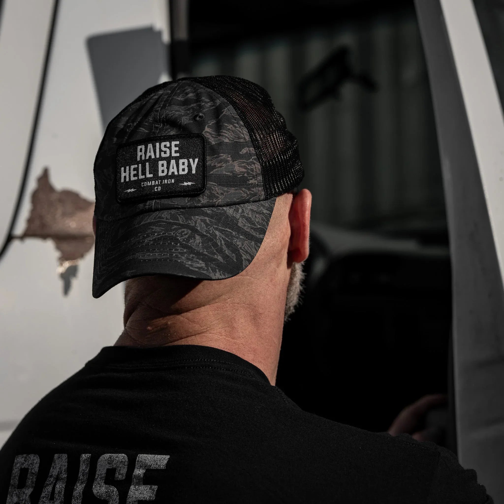 Raise Hell Baby Patch Tactical Ripstop Mesh Snapback Hat - Combat Iron Apparel Co.