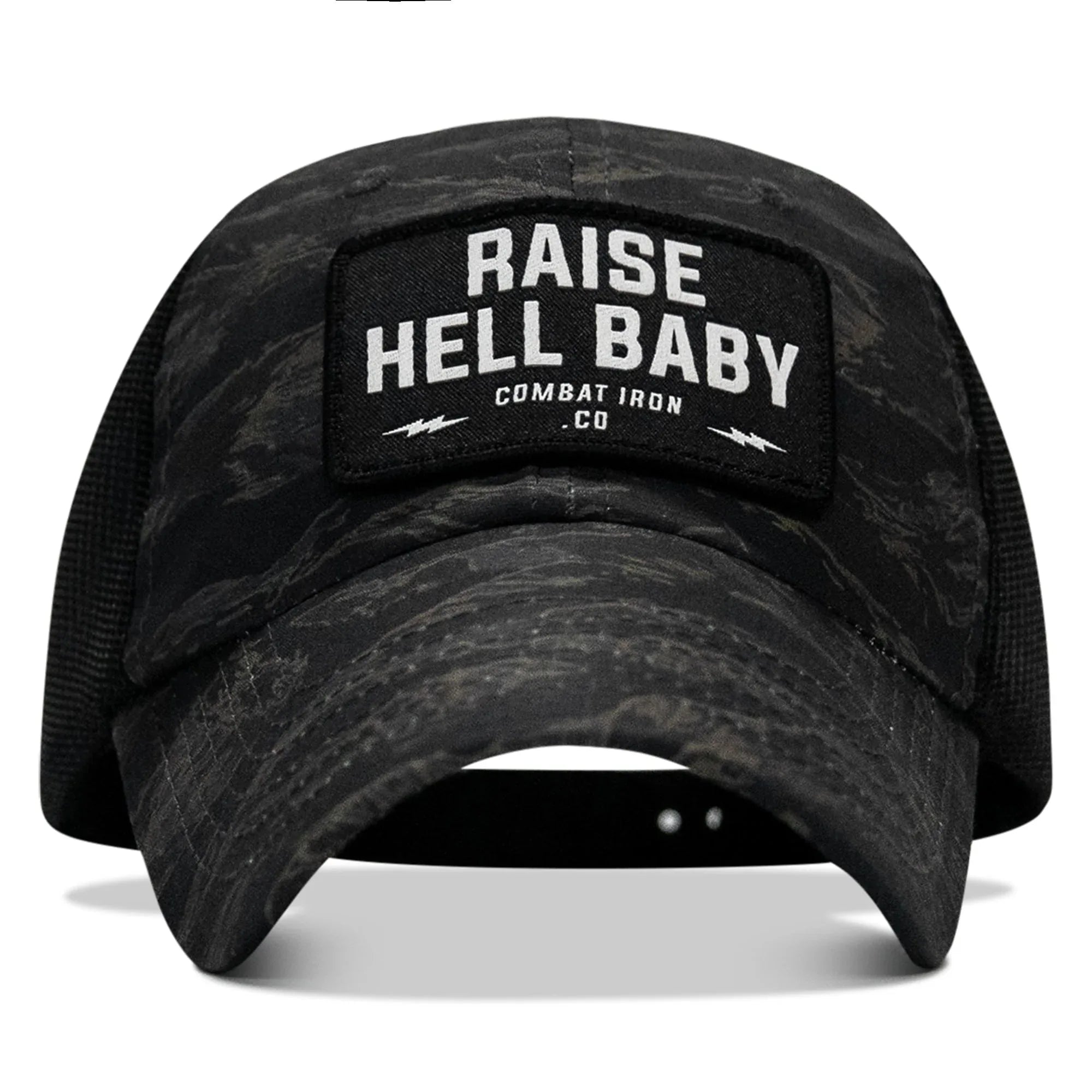 Raise Hell Baby Patch Tactical Ripstop Mesh Snapback Hat - Combat Iron Apparel Co.