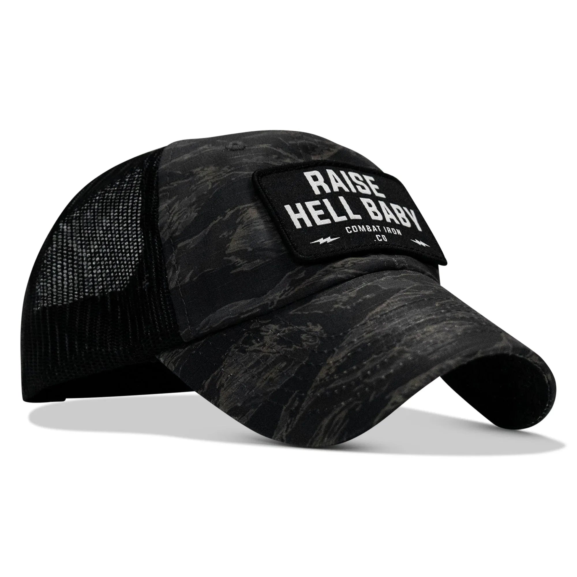 Raise Hell Baby Patch Tactical Ripstop Mesh Snapback Hat - Combat Iron Apparel Co.
