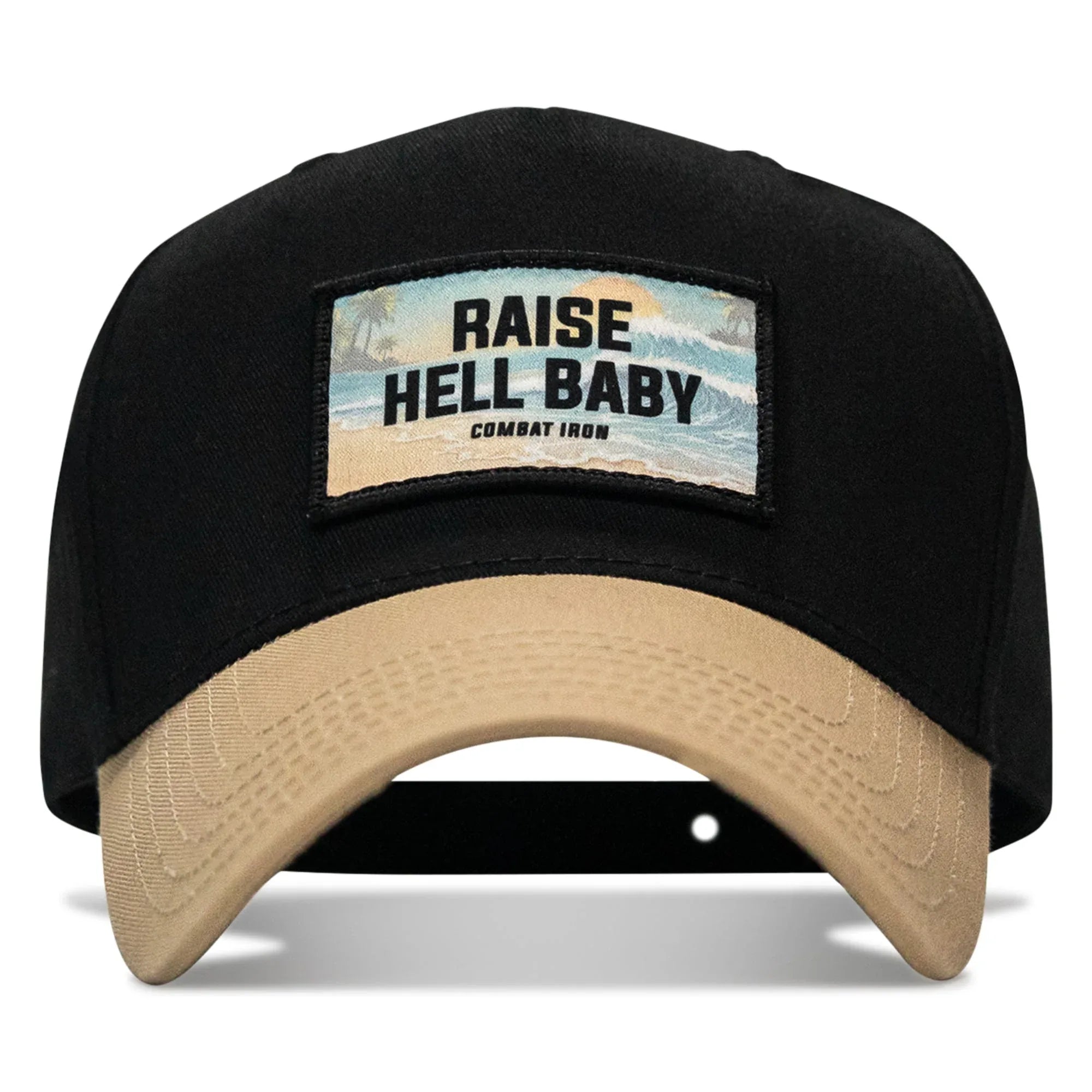 Raise Hell Baby Sunset Patch Snapback Hat - Combat Iron Apparel Co.